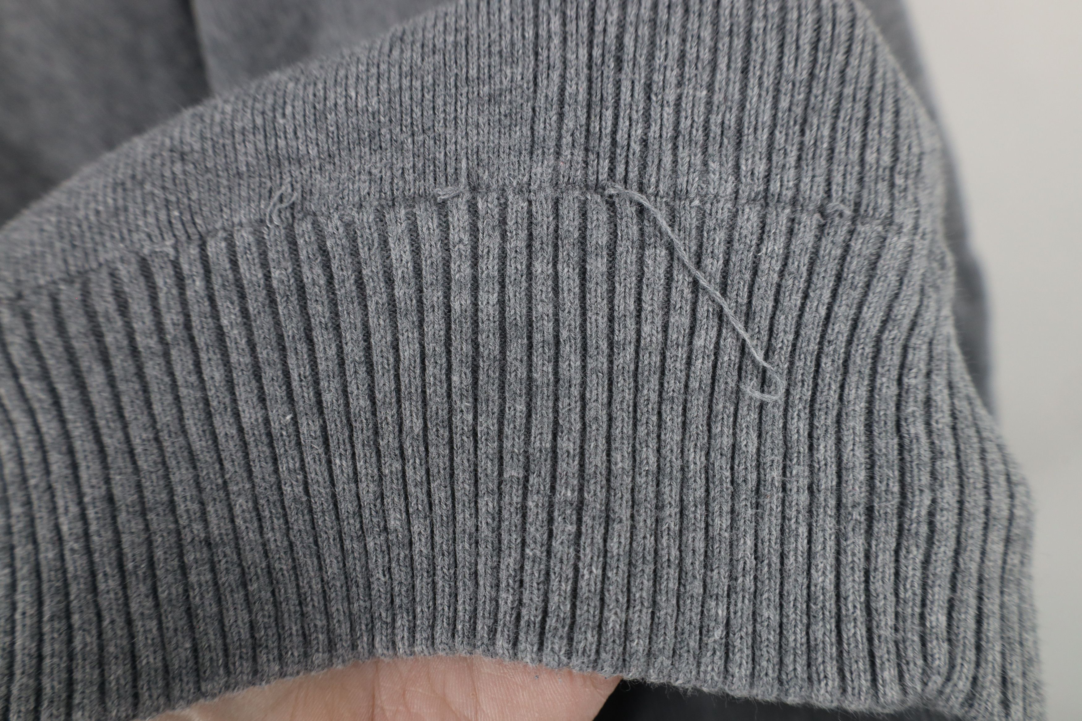 Levi's × Vintage Vintage Y2K Levis Cotton Ribbed Knit Crewneck Sweater Gray Size US L / EU 52-54 / 3 - 5 Thumbnail