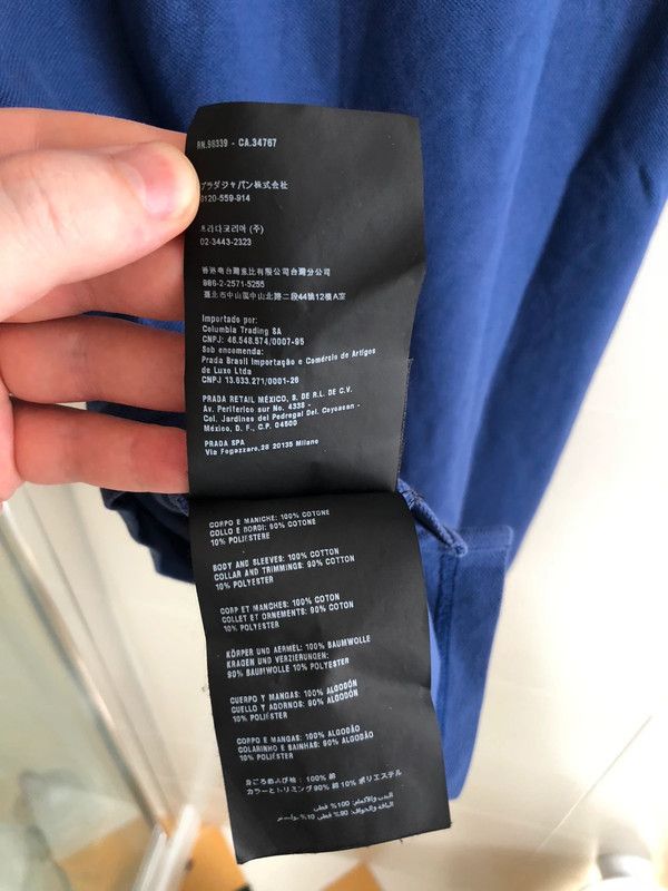 Prada Prada Men’s Polo Blue Small Size US S / EU 44-46 / 1 - 3 Thumbnail