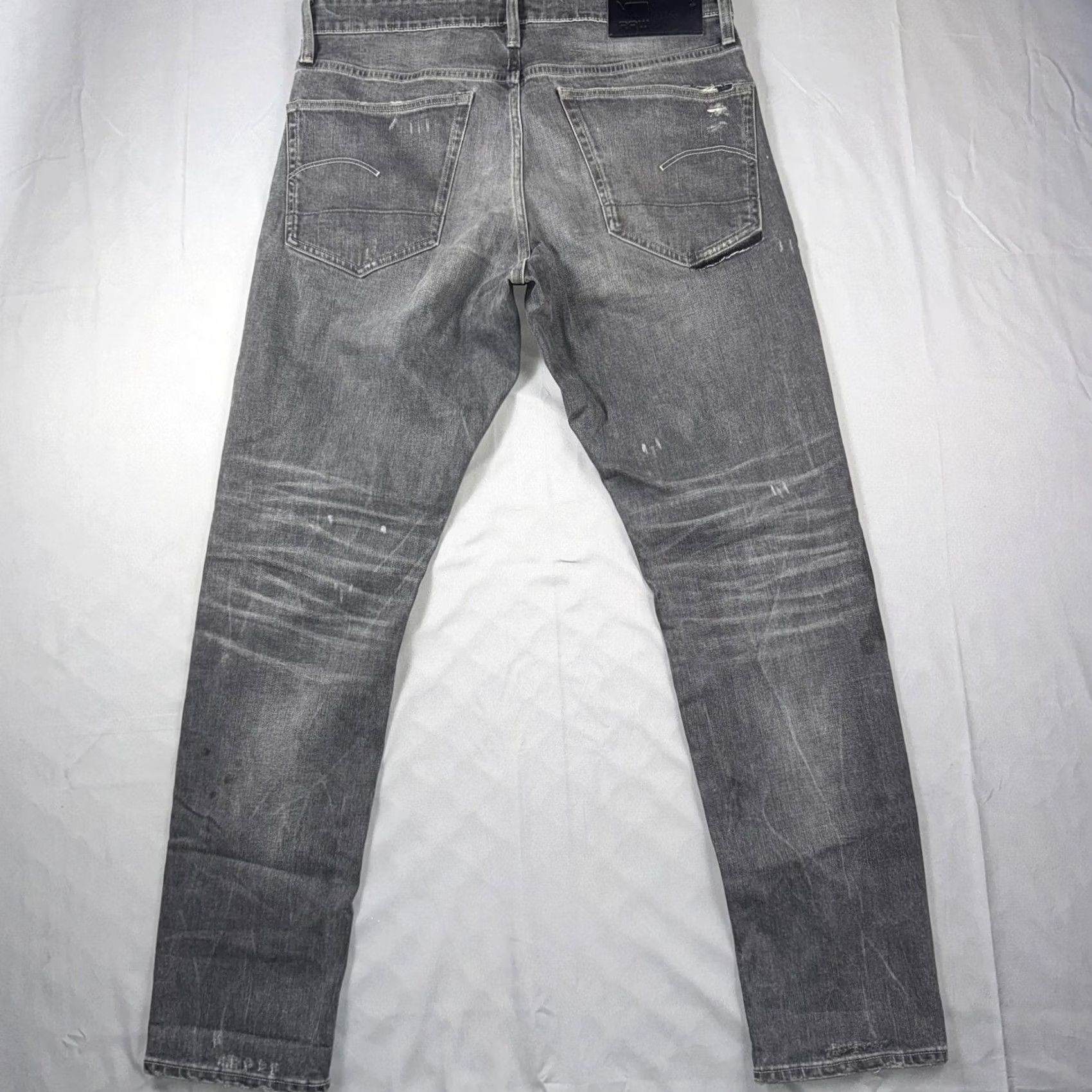 Vintage G-Star 3301 Jeans Mens 32x32 Gray Distressed Denim Slim Straight Tapered Pockets 3301 RAW 3301 Straight Tapered Chara Wash Size US 32 / EU 48 - 2 Thumbnail