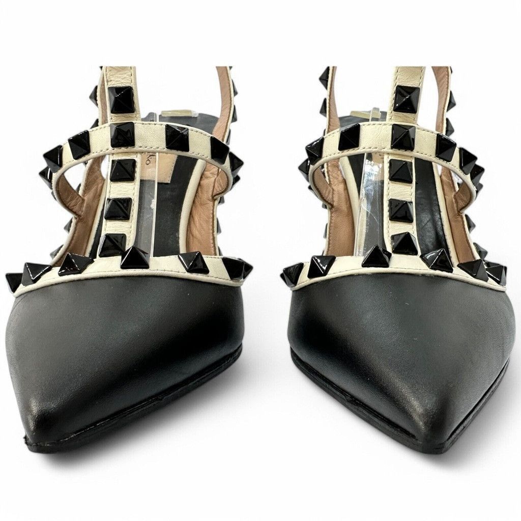 Valentino Valentino Rockstud Ankle Strap 100mm Pumps 36.5 Leather Size US 6.5 / IT 36.5 - 5 Thumbnail