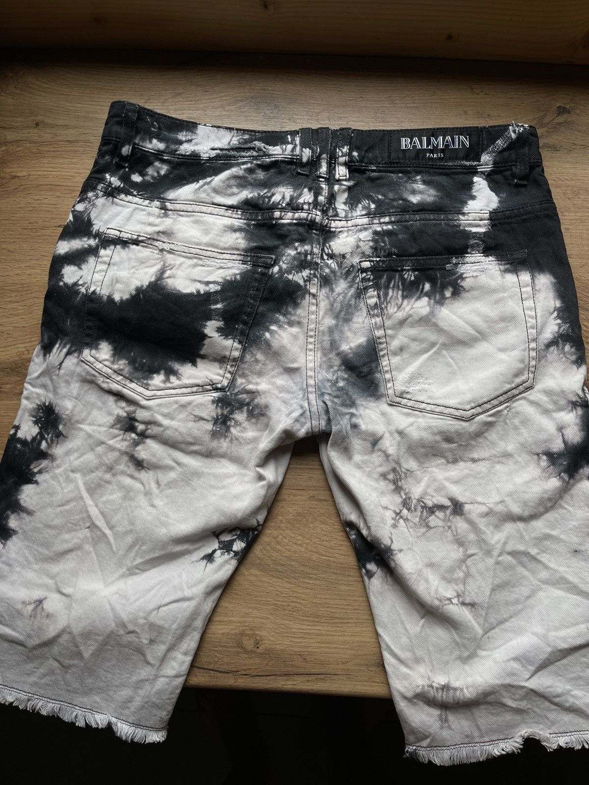 image of Balmain Paris Tie Dye Biker Shorts, Men's (Size 31)