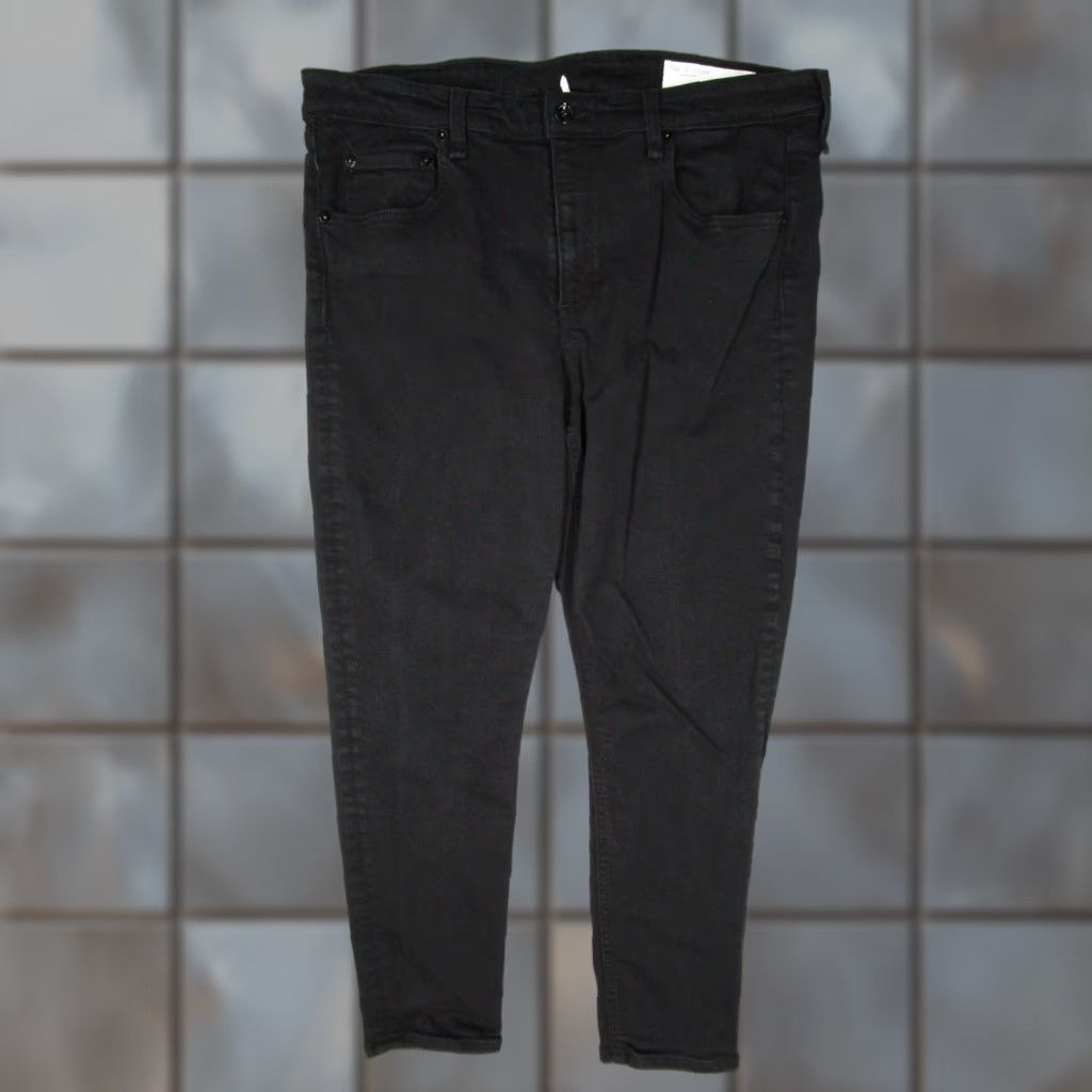 Rag & Bone VINTAGE Rag & Bone Women's Skinny Jeans Black Mid Rise Ankle Denim 34x25 5-Pocket Tapered Size 24" / US 00 / IT 34 - 1 Thumbnail