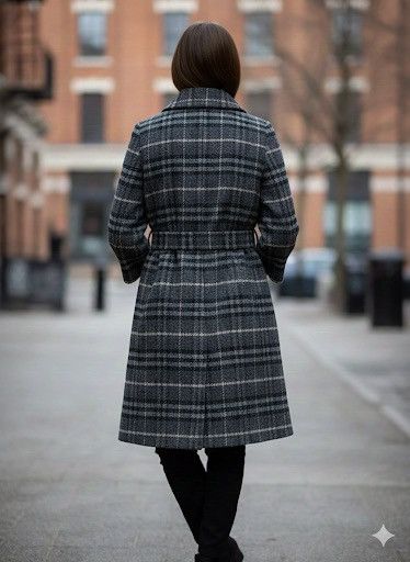 Burberry BURBERRY LONDON WOOL PLAID BELTED COAT Size M / US 6-8 / IT 42-44 - 2 Thumbnail