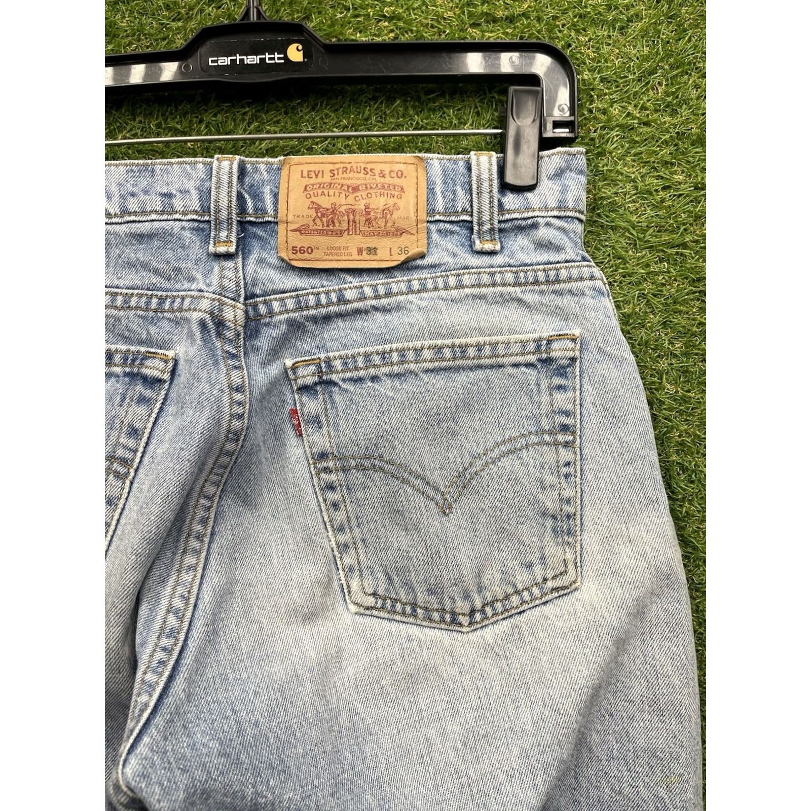 Levi's Levi's 560 Jeans Mens 31X36 Comfort Fit Vintage 90s USA Blue Denim Jeans Pants Regular Waist 31 Size US 31 - 3 Thumbnail