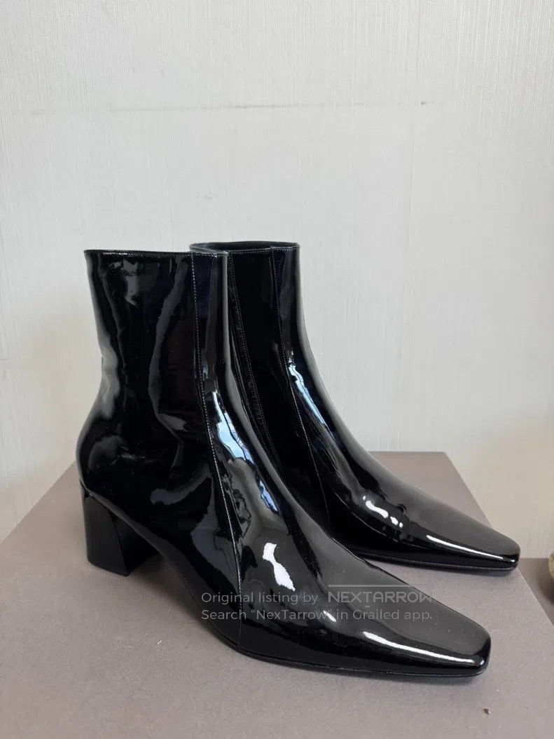 Saint Laurent Paris Saint Laurent Paris Rainer patent leather boots with point Size US 12 / EU 45 - 1 Thumbnail