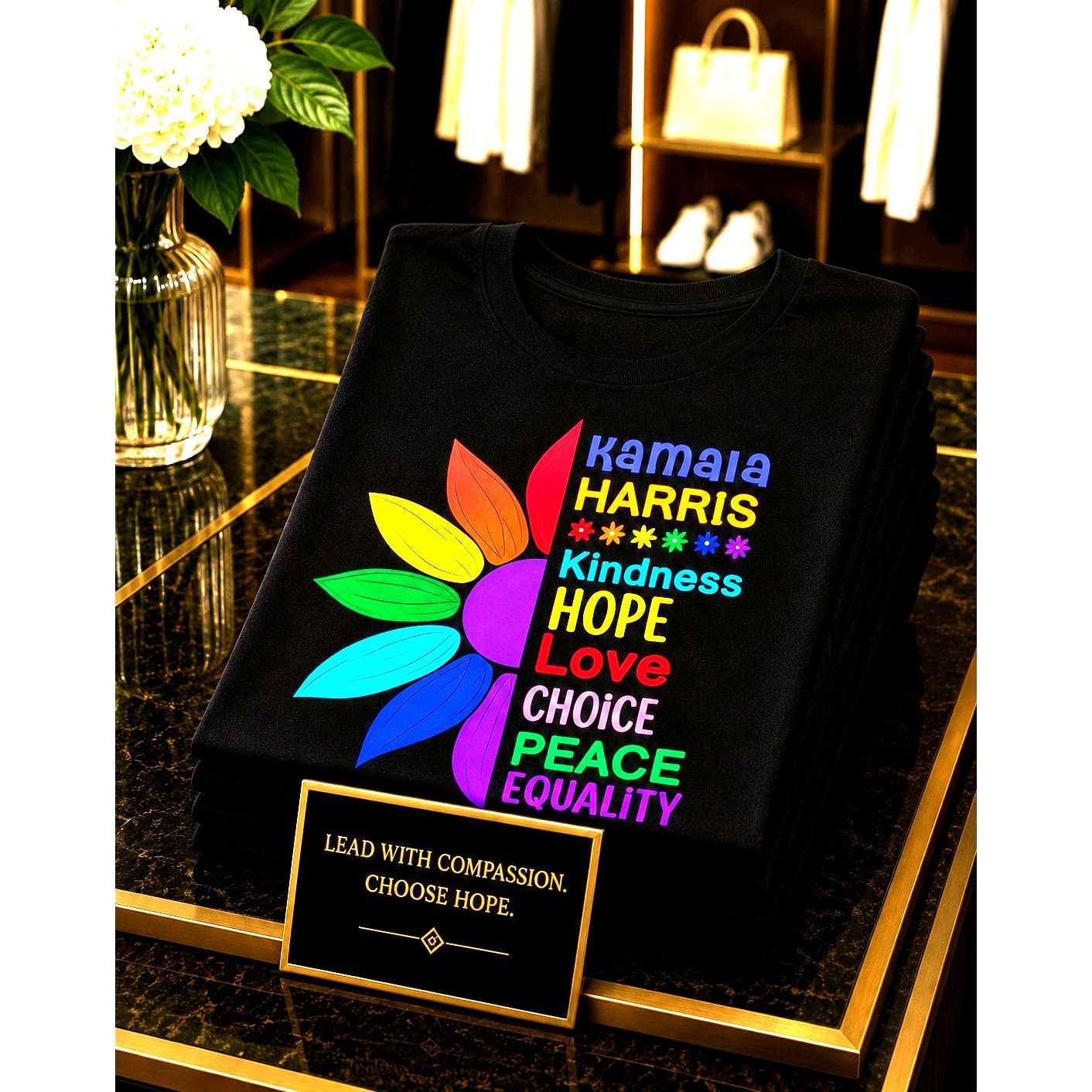 Other Kamala Harris T Shirt Kindness Hope Choice Equality Black 16 Size XXL / US 16-18 / IT 52-54 - 1 Thumbnail