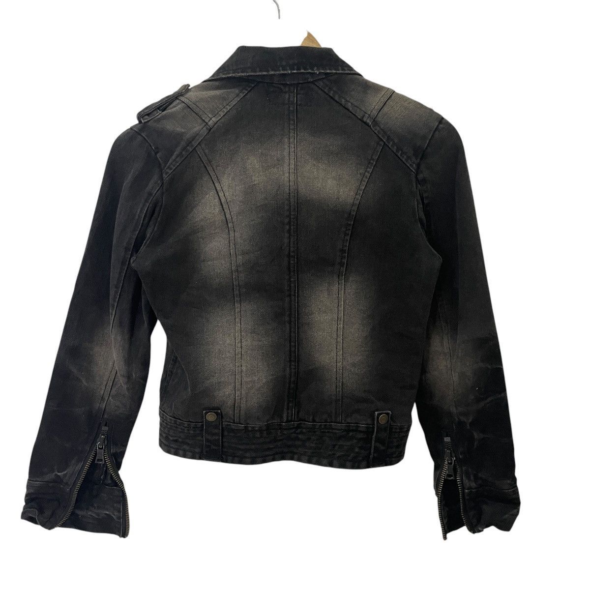 Other Vintage Y2k Magic Square Bikers Denim Jacket Size M / US 6-8 / IT 42-44 - 7 Thumbnail