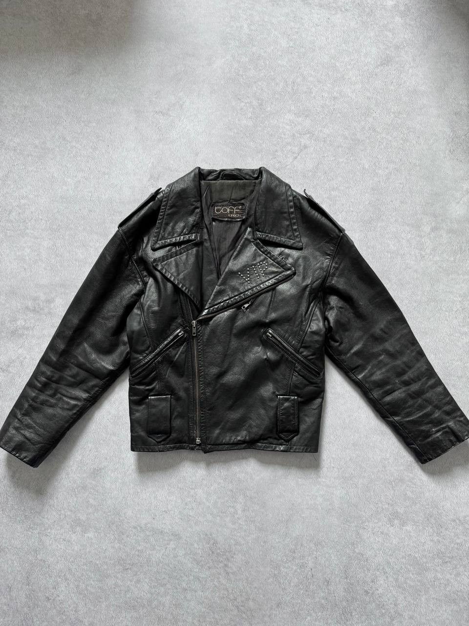 Vintage Vintage 90s Leather Black Motorcycle Jacket Size S / US 4 / IT 40 - 3 Thumbnail