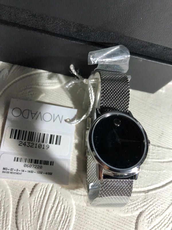 Movado Movado ladies black dial stainless steel watch Size ONE SIZE - 5 Thumbnail