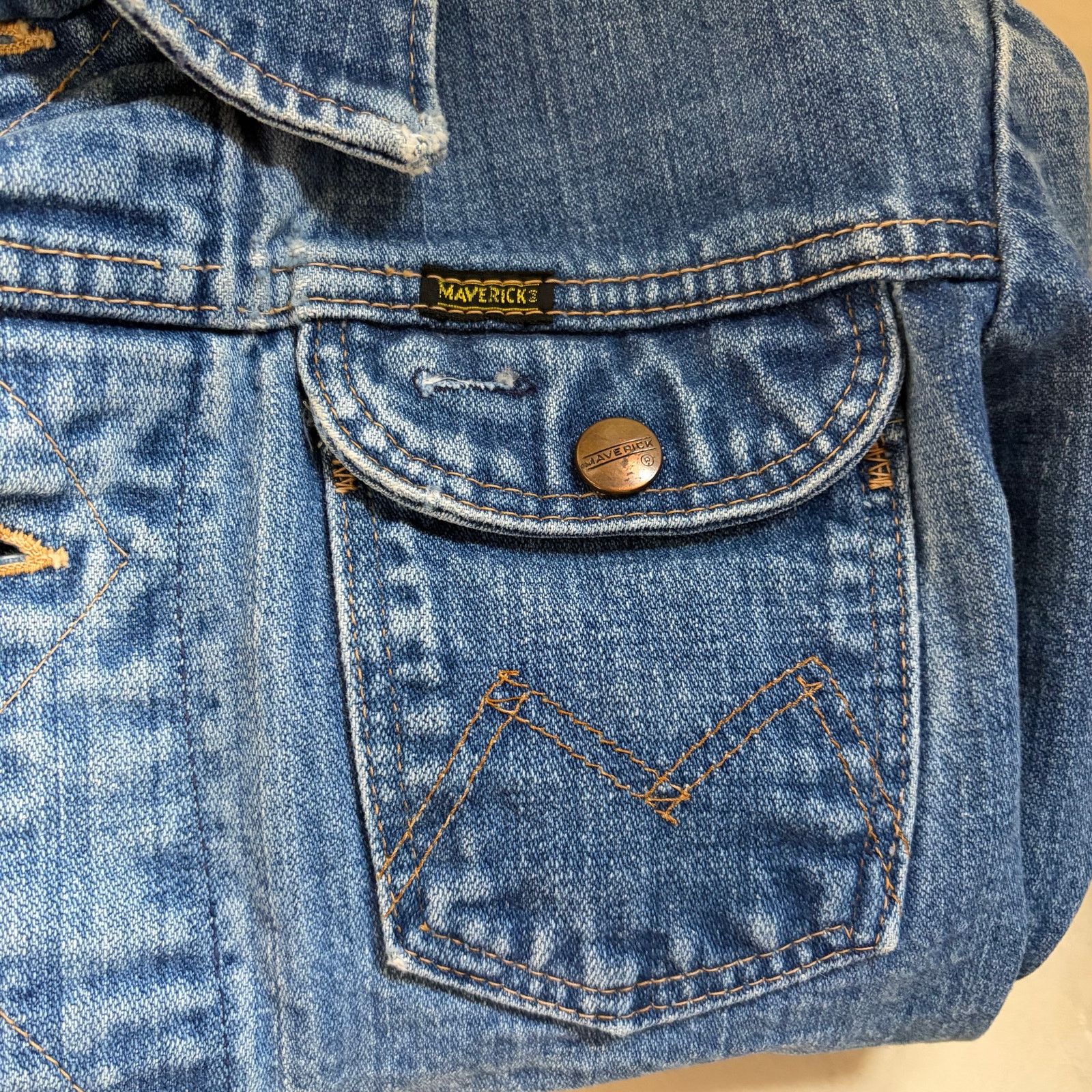 Vintage × Wrangler Vintage Maverick Blue Bell Jean Jacket 1960s 1970s Retro XS Size US XS / EU 42 / 0 - 8 Thumbnail