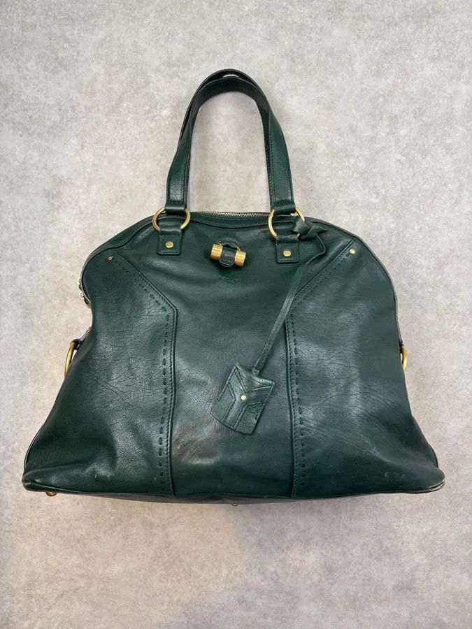 Yves Saint Laurent AW2008 Yves Saint Laurent Muse Dark Green Leather Handle Bag Size ONE SIZE - 1 Thumbnail