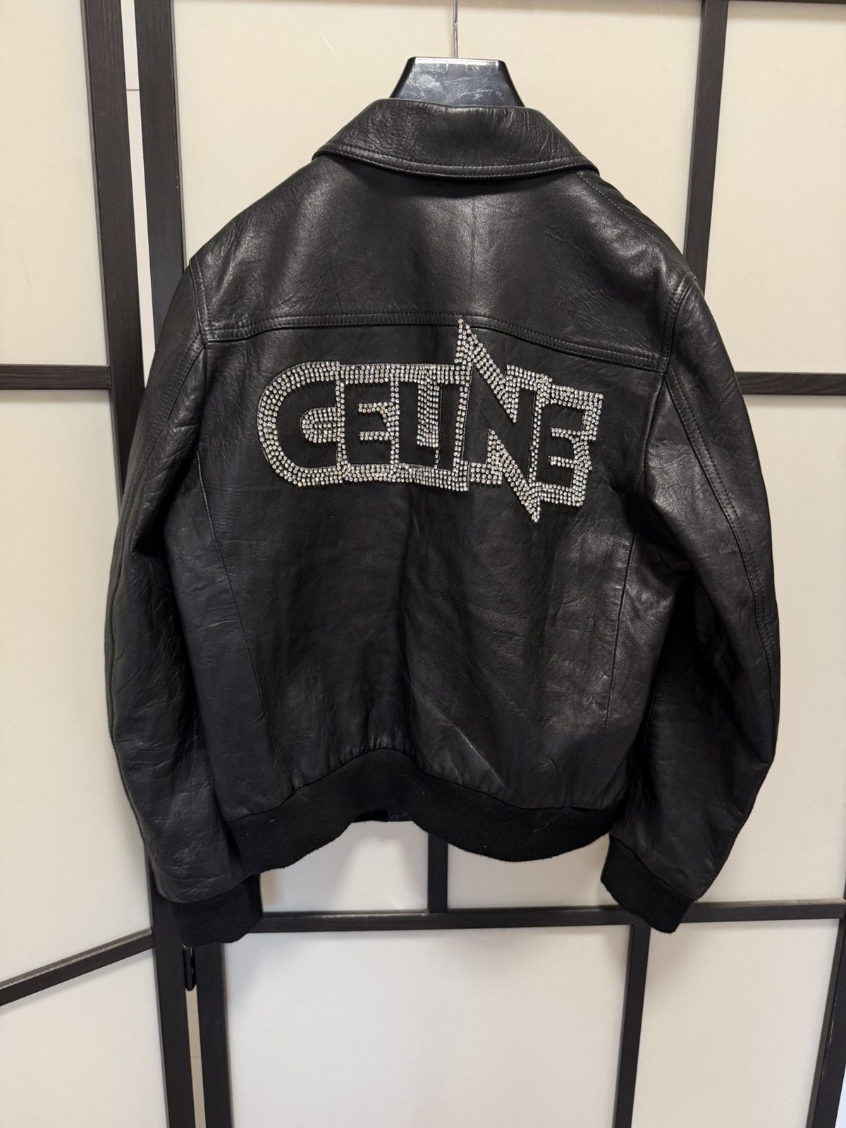 Celine UNRELEASED - SS24 Crystal Logo Lamb Blouson Size US S / EU 44-46 / 1 - 3 Thumbnail