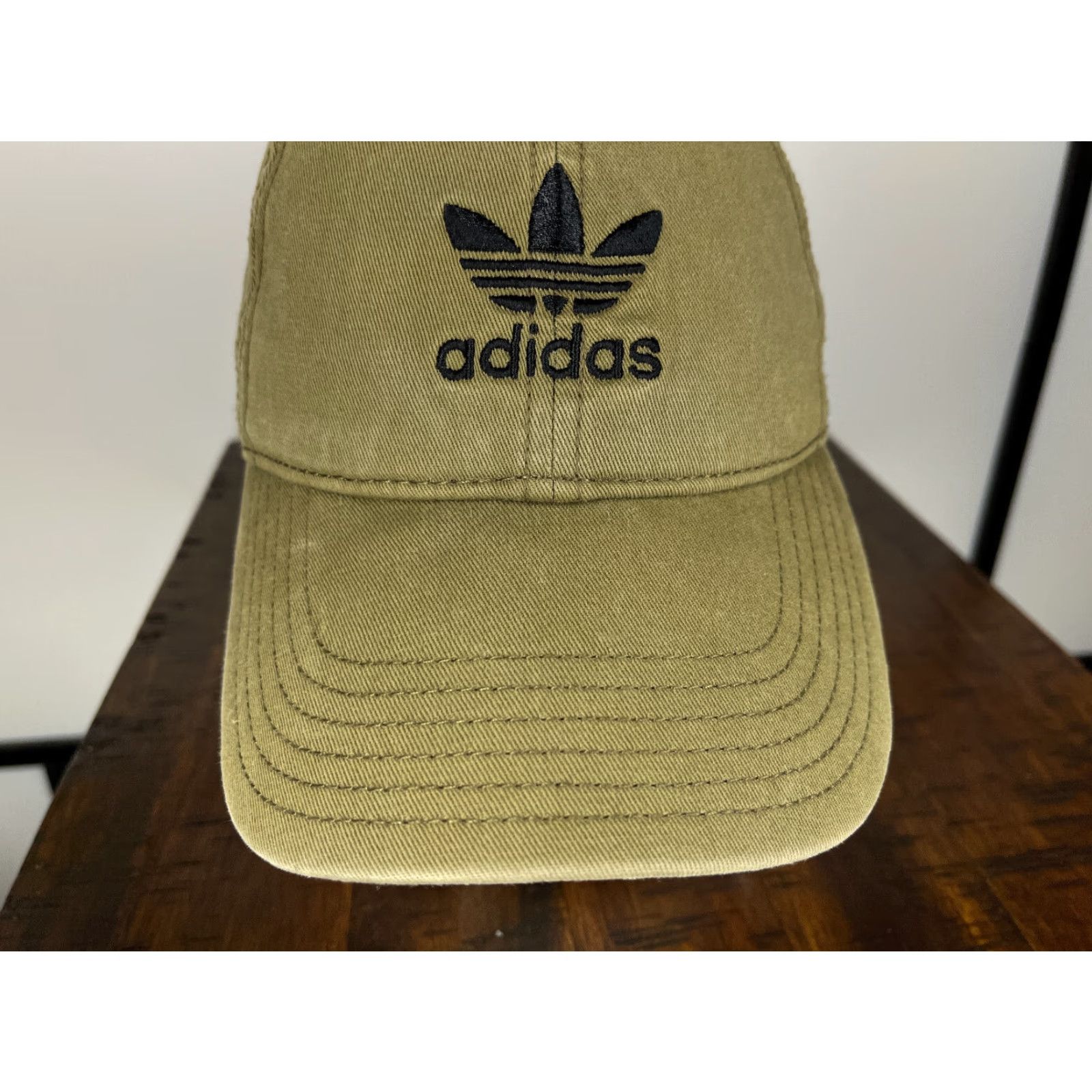 Adidas Adidas Hat Cap Strap Back Adult One Size Green 3 Stripes 100% Cotton Twill Size ONE SIZE - 3 Thumbnail