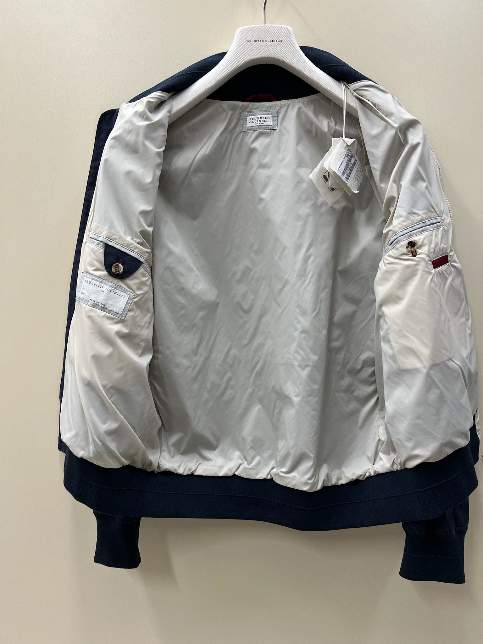 Brunello Cucinelli o1w1db10125 Bomber Jacket in Blue Size US M / EU 48-50 / 2 - 2 Thumbnail