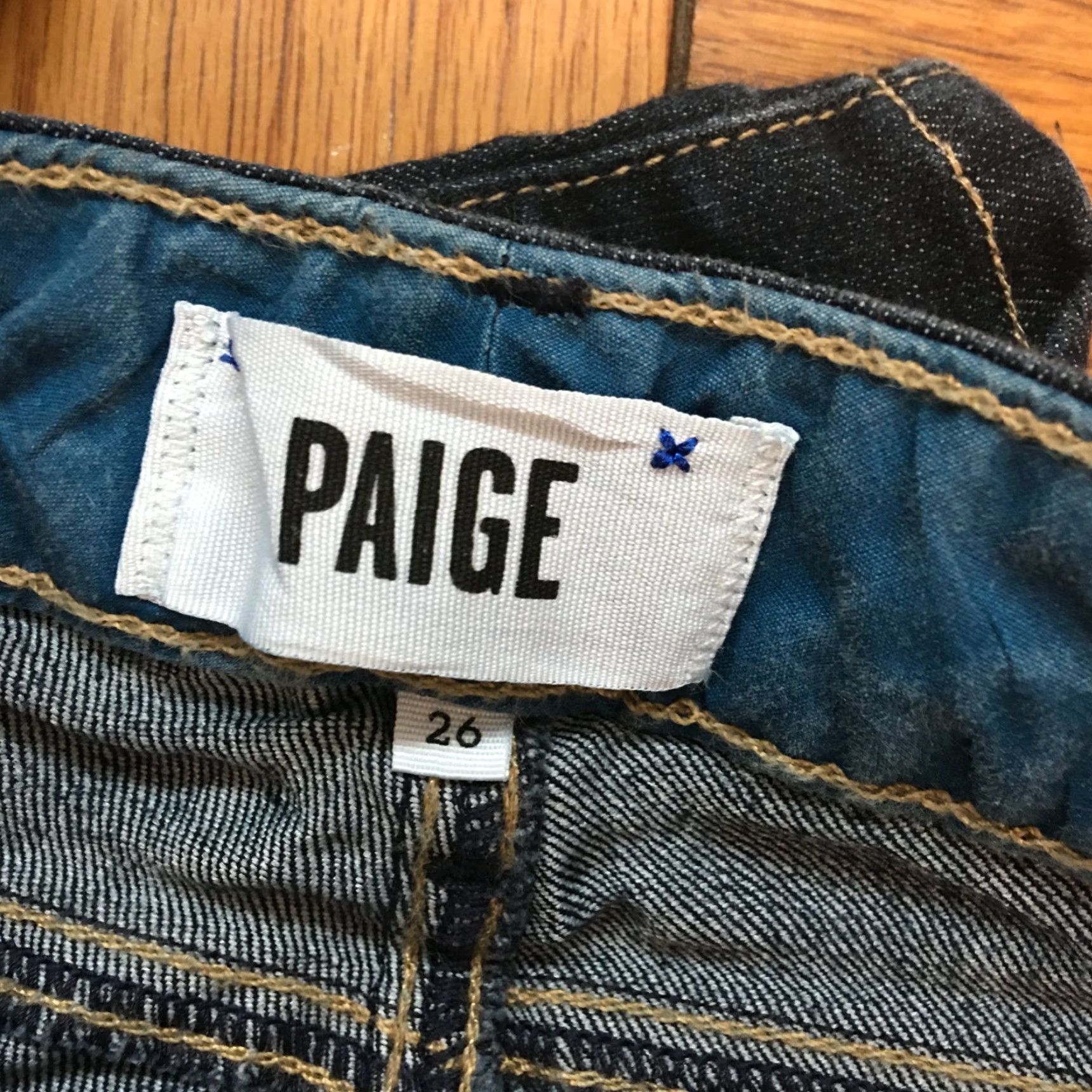 Paige Paige Jeans Bootcut Womens Regular 26 Blue Skyline Front Flat 33 in Inseam 28 Waist 18-? (No) Size 26" / US 2 / IT 38 - 7 Thumbnail