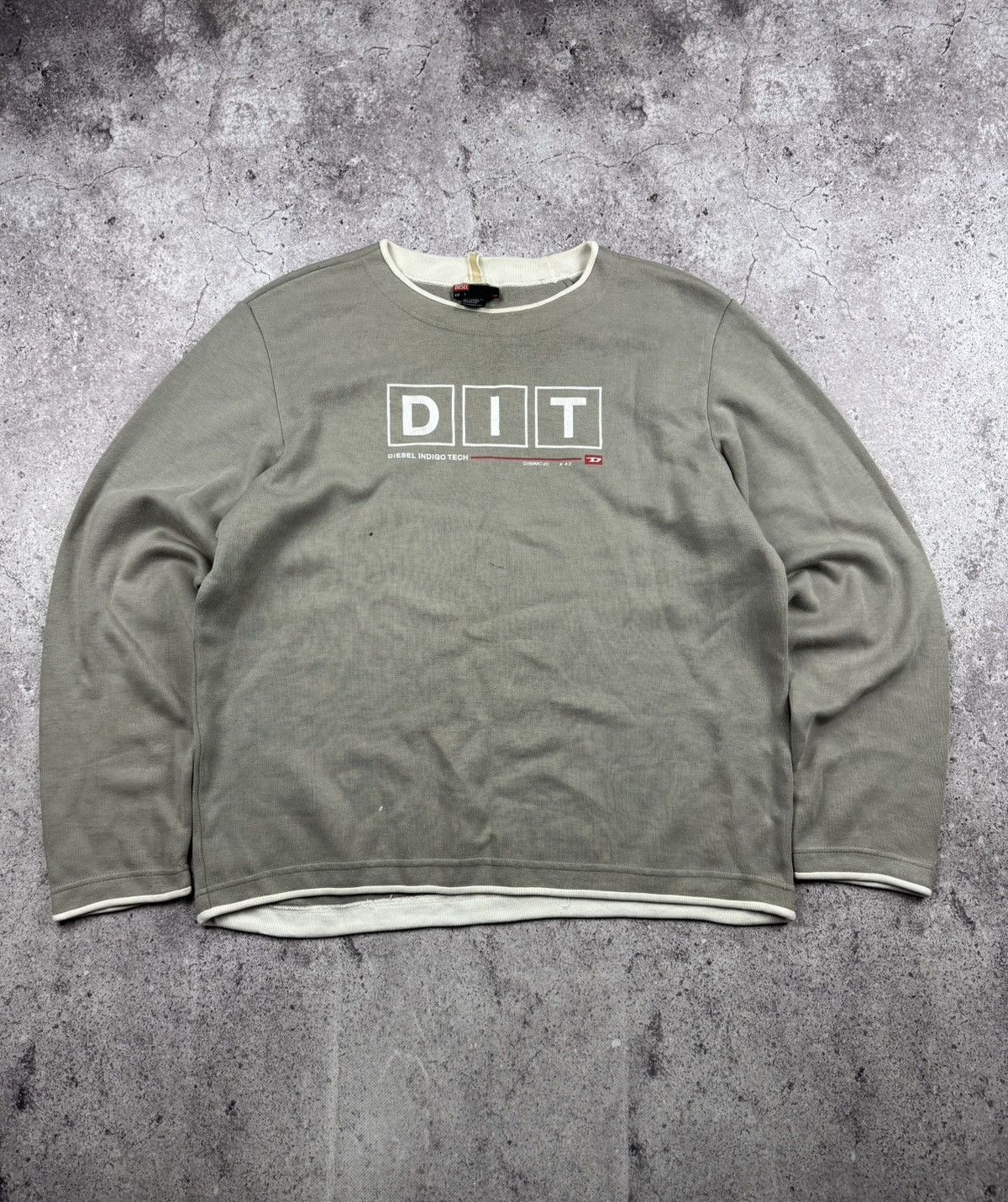 Diesel Rare Vintage Sweatshirt Diesel Indigo Tech Centr logo Y2K Size US L / EU 52-54 / 3 - 1 Thumbnail