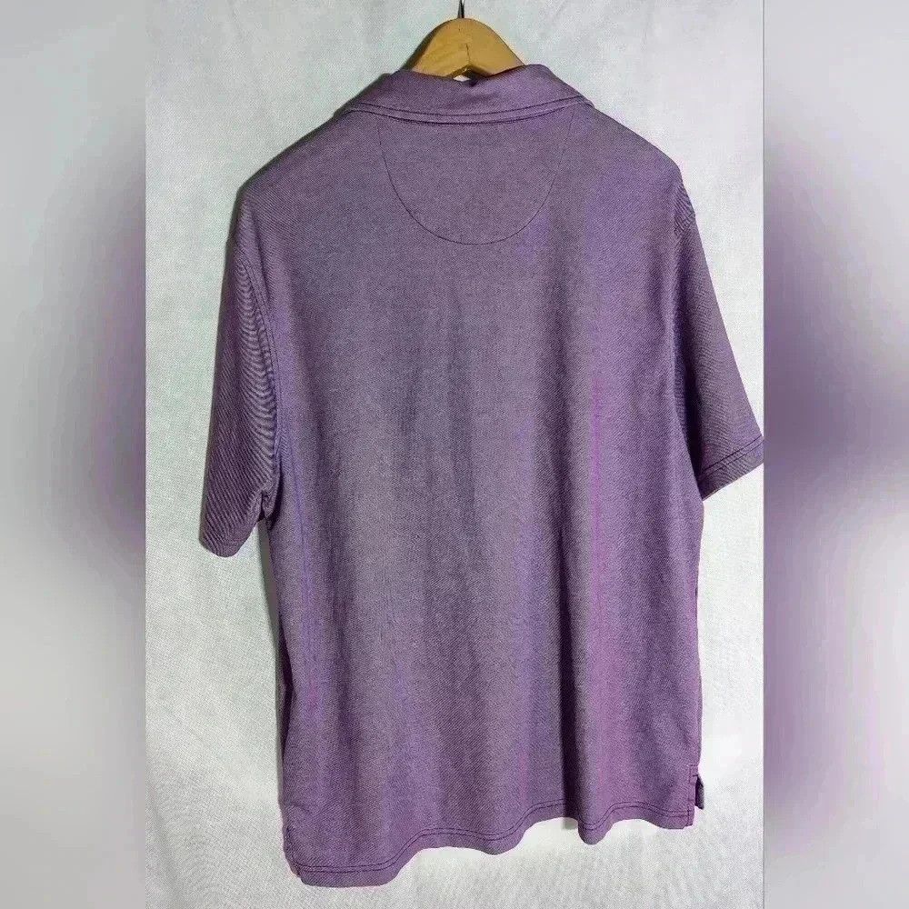 Designer R&R casual Men's purple Polo Shirt Pima Cotton sz L Size US L / EU 52-54 / 3 - 2 Thumbnail