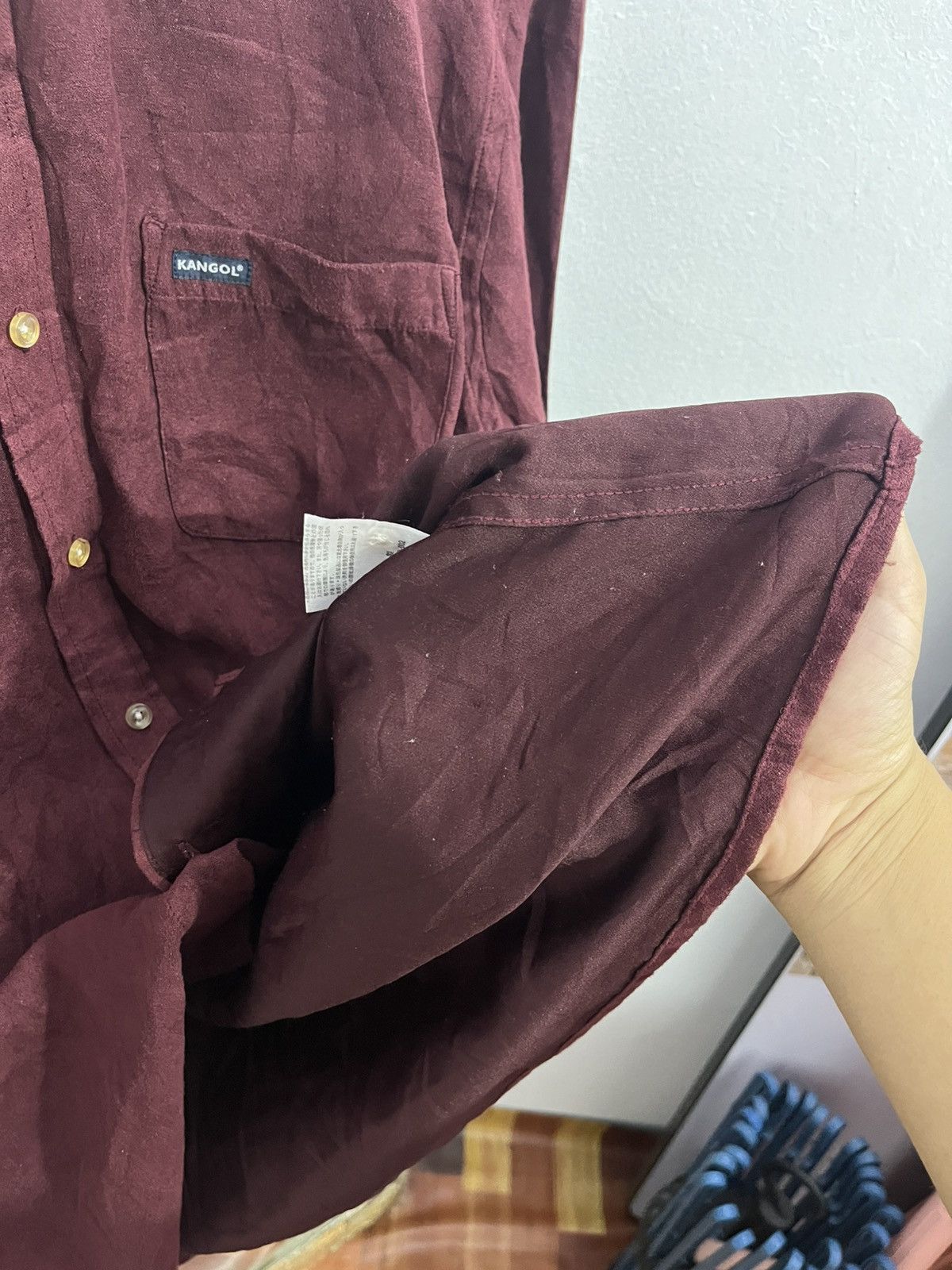 Kangol Kangol Japan Suede Button Down Shirt Size US L / EU 52-54 / 3 - 6 Thumbnail