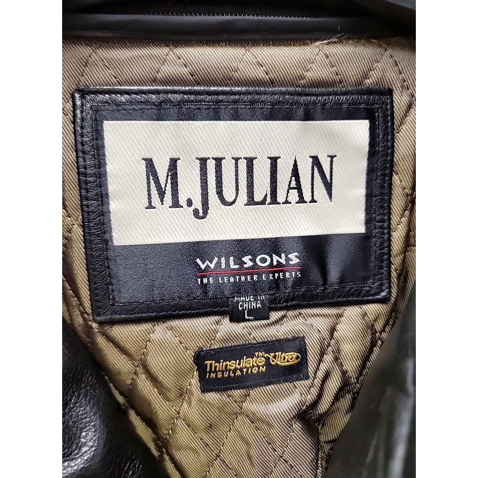 Vintage VINTAGE Wilsons/M. Julian Jacket Mens L Black Leather Overcoat Mid-Length Button Collar Heavy Weight Regular Long Sleeve Chest 26 Length 35 DJN Size US L / EU 52-54 / 3 - 2 Thumbnail