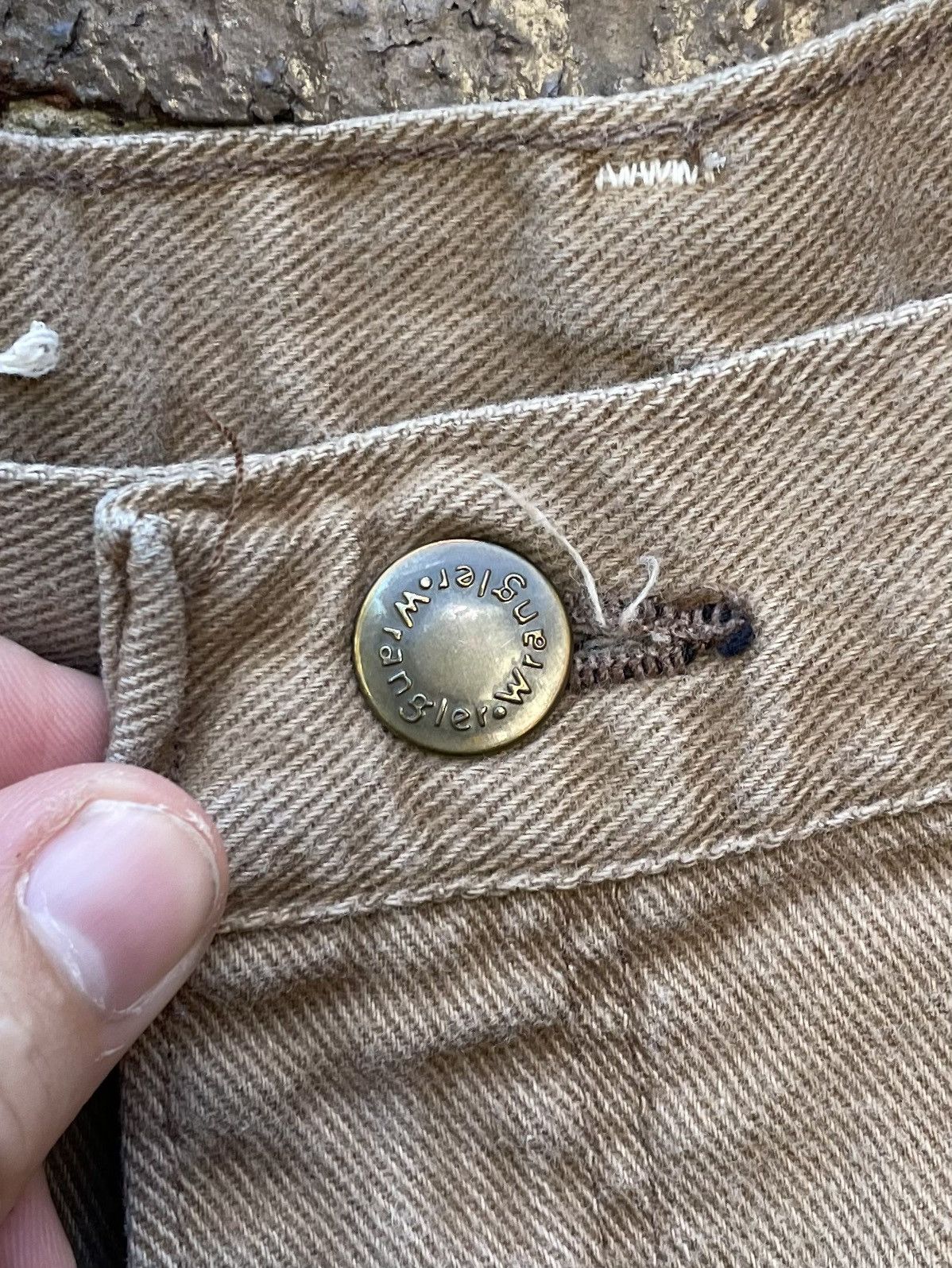 Wrangler Vintage 90s Wrangler Denim Tan Straight Leg Size US 36 / EU 52 - 3 Thumbnail