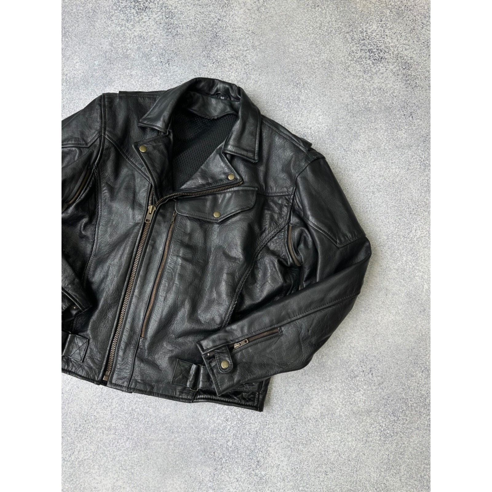 Genuine Leather VTG Genuine Leather Biker Motorcycle Heavy Jacket 90s Size US M / EU 48-50 / 2 - 3 Thumbnail