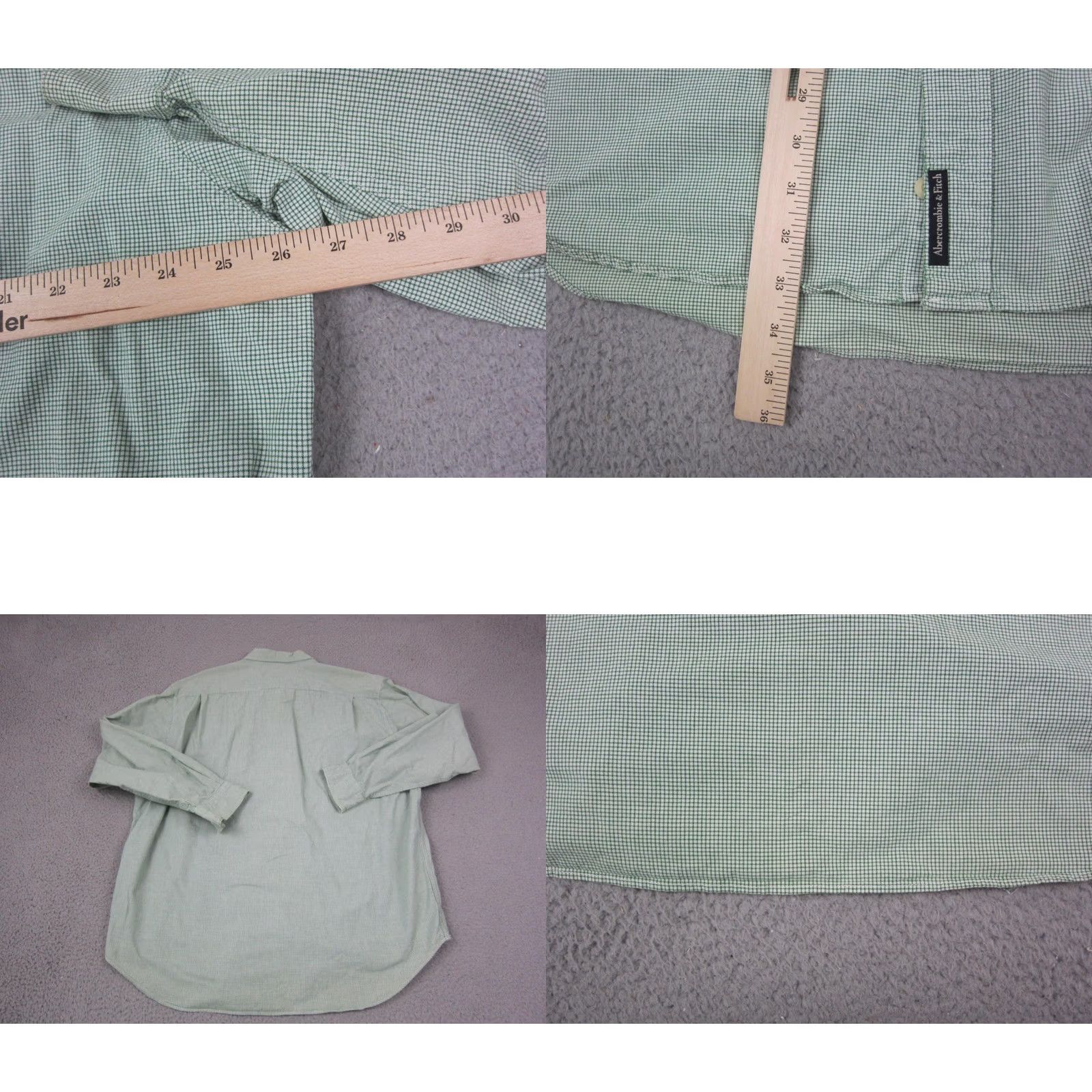 Abercrombie & Fitch VINTAGE Abercrombie & Fitch Shirt Adult XL Green Gingham Mens 90s Casual Size US XL / EU 56 / 4 - 8 Thumbnail