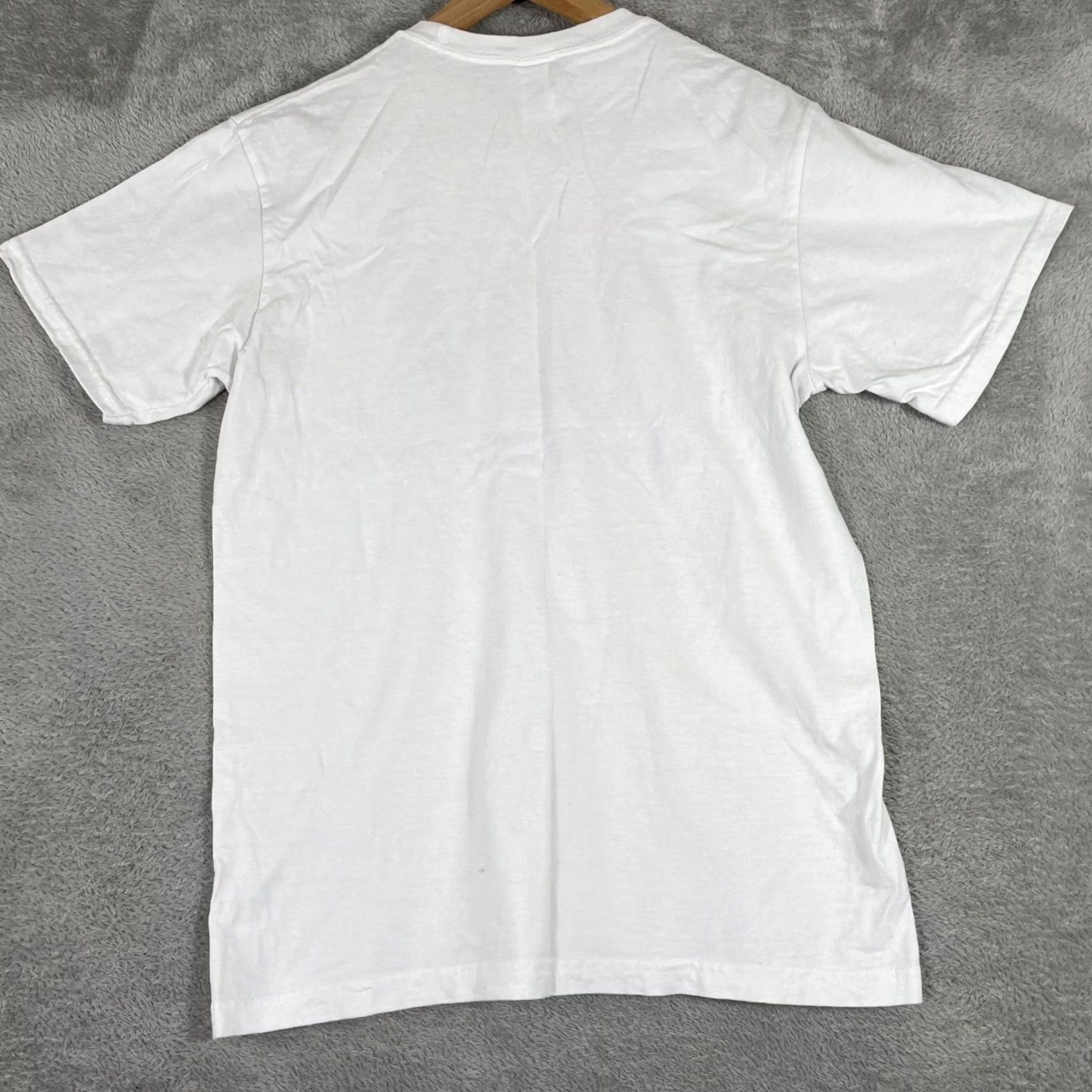 Gildan Fiddlehead Band T Shirt Mens Medium White Graphic Massachusetts Hardcore Tee Size US M / EU 48-50 / 2 - 6 Thumbnail