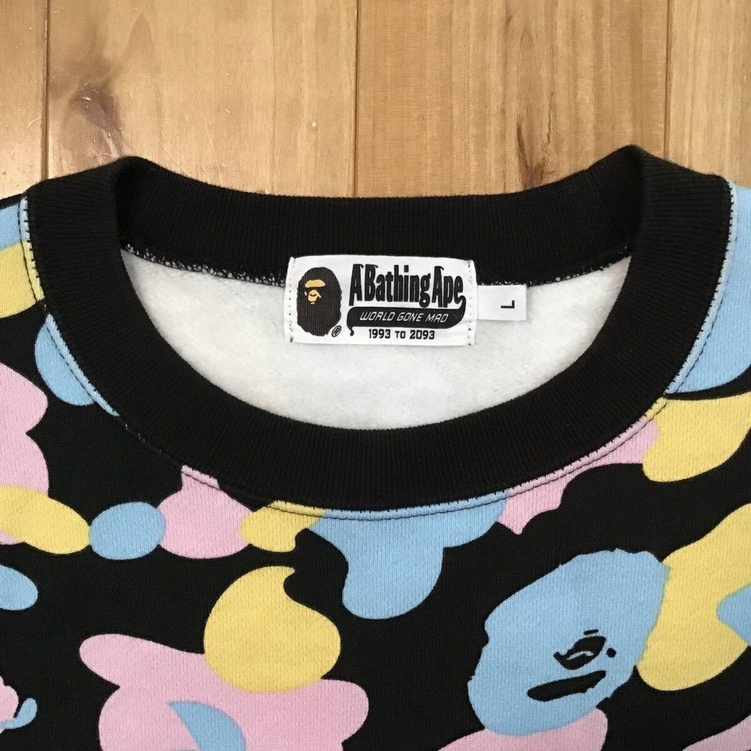 Bape BAPE cotton candy camo sweat shirt multi camo a bathing ape Size US L / EU 52-54 / 3 - 4 Thumbnail