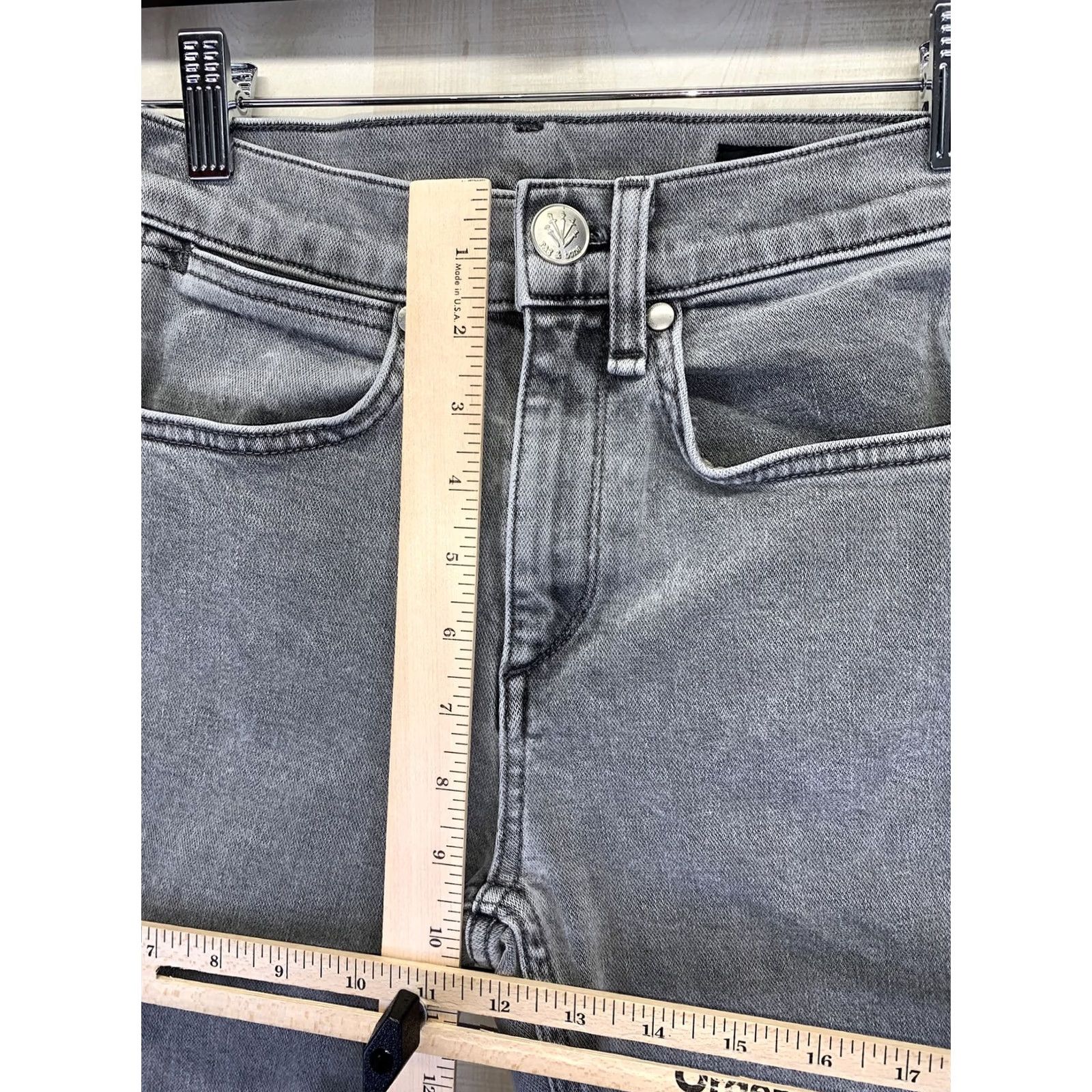 Rag & Bone rag & bone Charcoal Gray Raw Hem Stretch Skinny Denim Jeans Women’s 23-#10637 Size 40" / US 18 - 3 Thumbnail