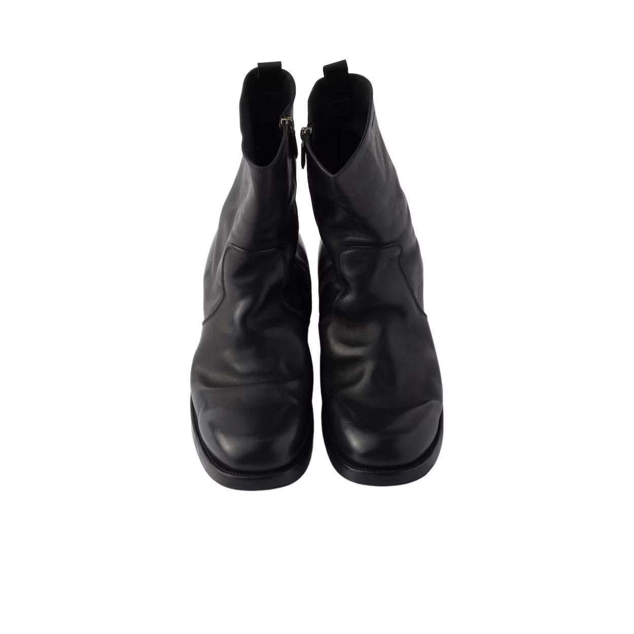 Prada PRADA $1990 Black Leather Zipper Boots Boots New/Authentic ( Size US 11 / EU 44 - 3 Thumbnail