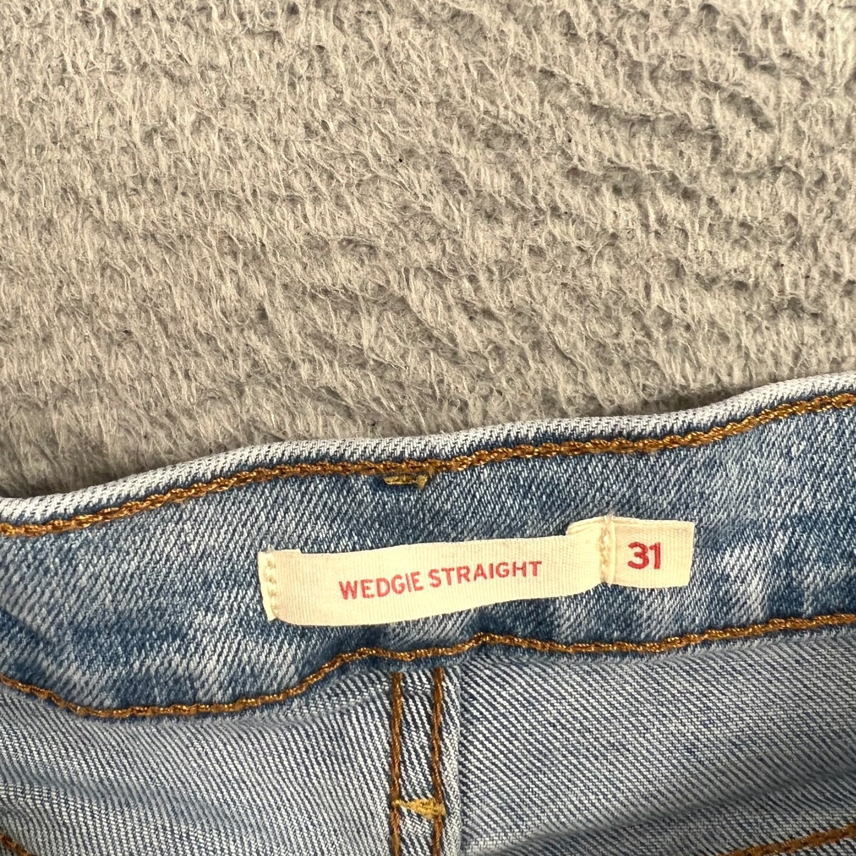 Levi's Levi’s Jeans Women’s Size 31 Wedgie Straight Button Fly Blue Denim Size 24" / US 00 / IT 34 - 7 Thumbnail