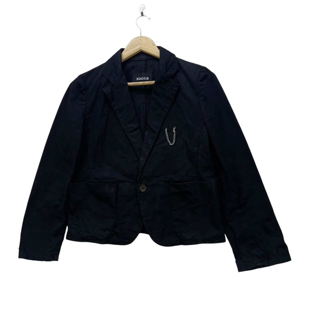 CABANE de ZUCCa × Zucca 💥Japanese Brand Zucca Issey Miyake Crop Chain Jacket Size S / US 4 / IT 40 - 1 Thumbnail