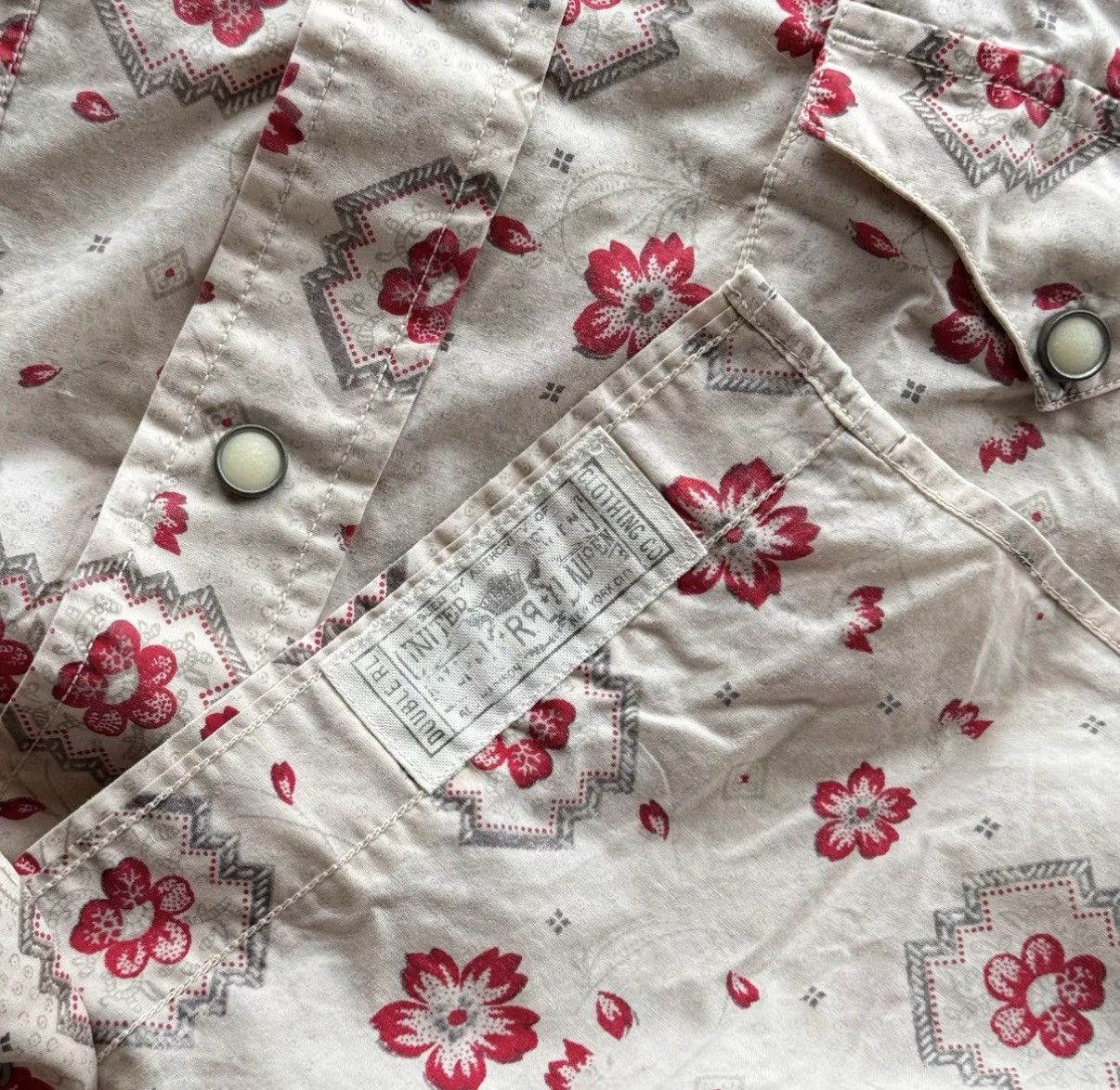 RRL Ralph Lauren RRL Ralph Lauren Cherry Blossom Western Shirt K22 Size US M / EU 48-50 / 2 - 5 Thumbnail