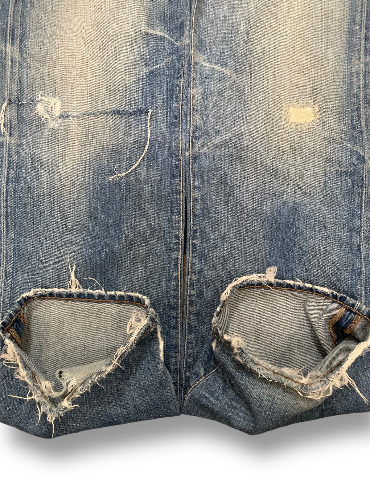 KMRii Vintage Adriano Goldschmied Mud Wash Loose Distressed Jeans Size US 34 / EU 50 - 9 Thumbnail