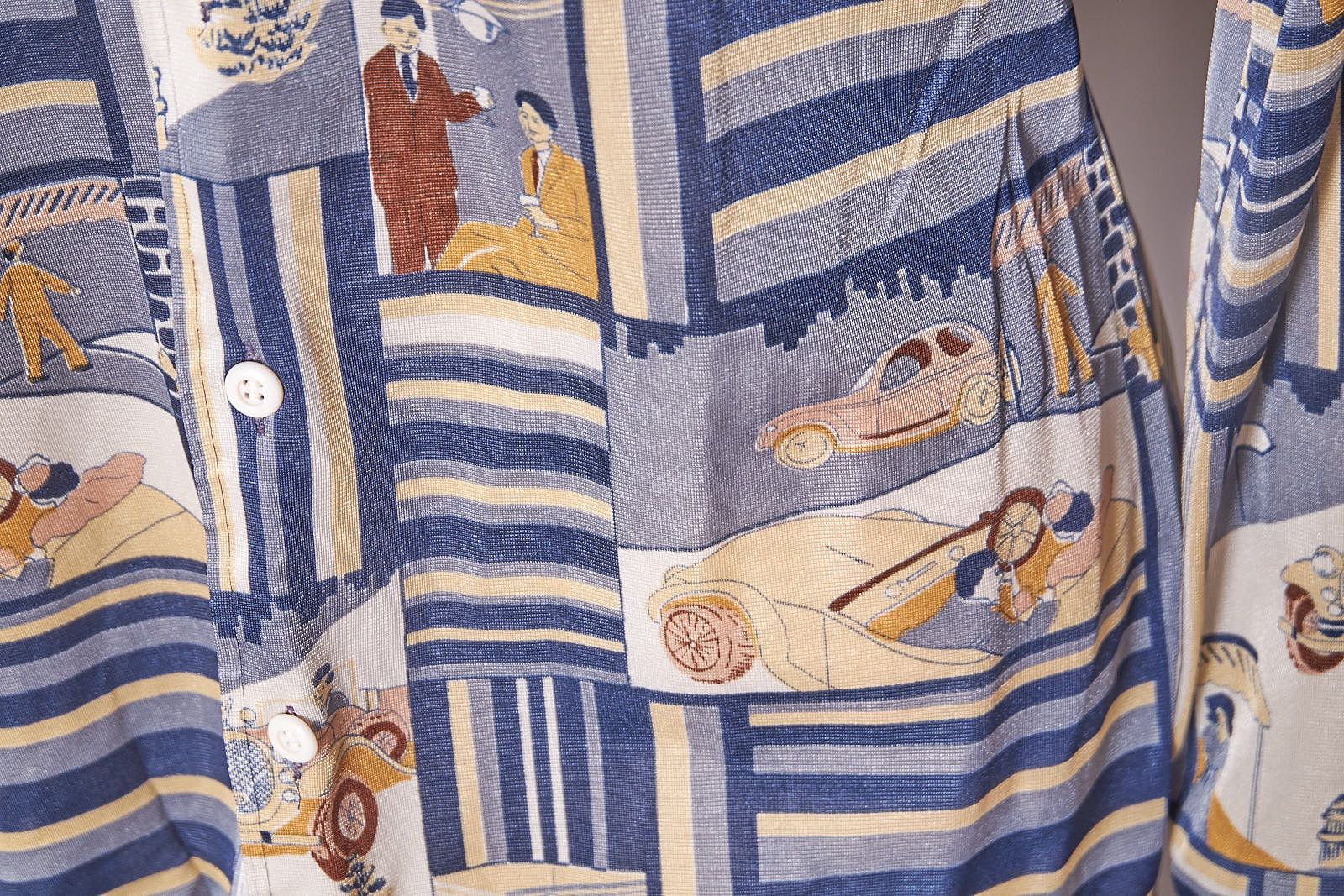 Brigade 1970s Novelty Car Print Butterfly Collar Button Up shirt Size US M / EU 48-50 / 2 - 7 Thumbnail