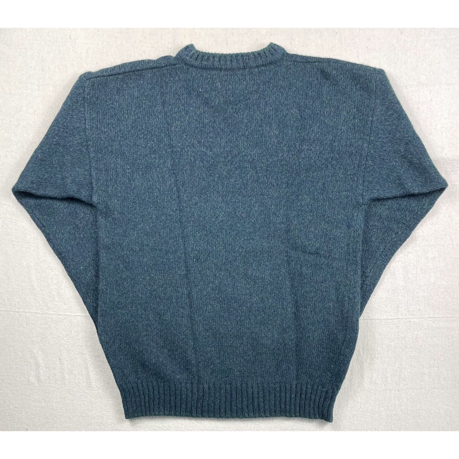 Vintage VINTAGE Woolrich Mens Sweater Knit Crewneck Wool Green Blue L Knit Crew Neck Sweater Fishing Hiking Men Size US L / EU 52-54 / 3 - 2 Thumbnail