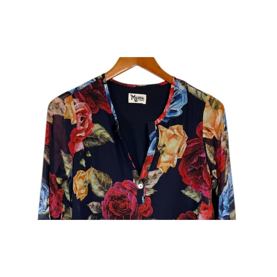 Show Me Your MuMu Show Me Your Mumu Top Women XS Black Perveen Pirate Floral Size XS / US 0-2 / IT 36-38 - 2 Thumbnail