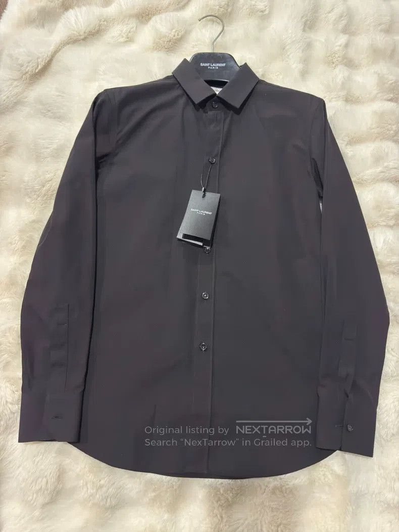 Saint Laurent Paris Saint Laurent Paris Solid Black Shirt Size XS / US 0-2 / IT 36-38 - 1 Thumbnail