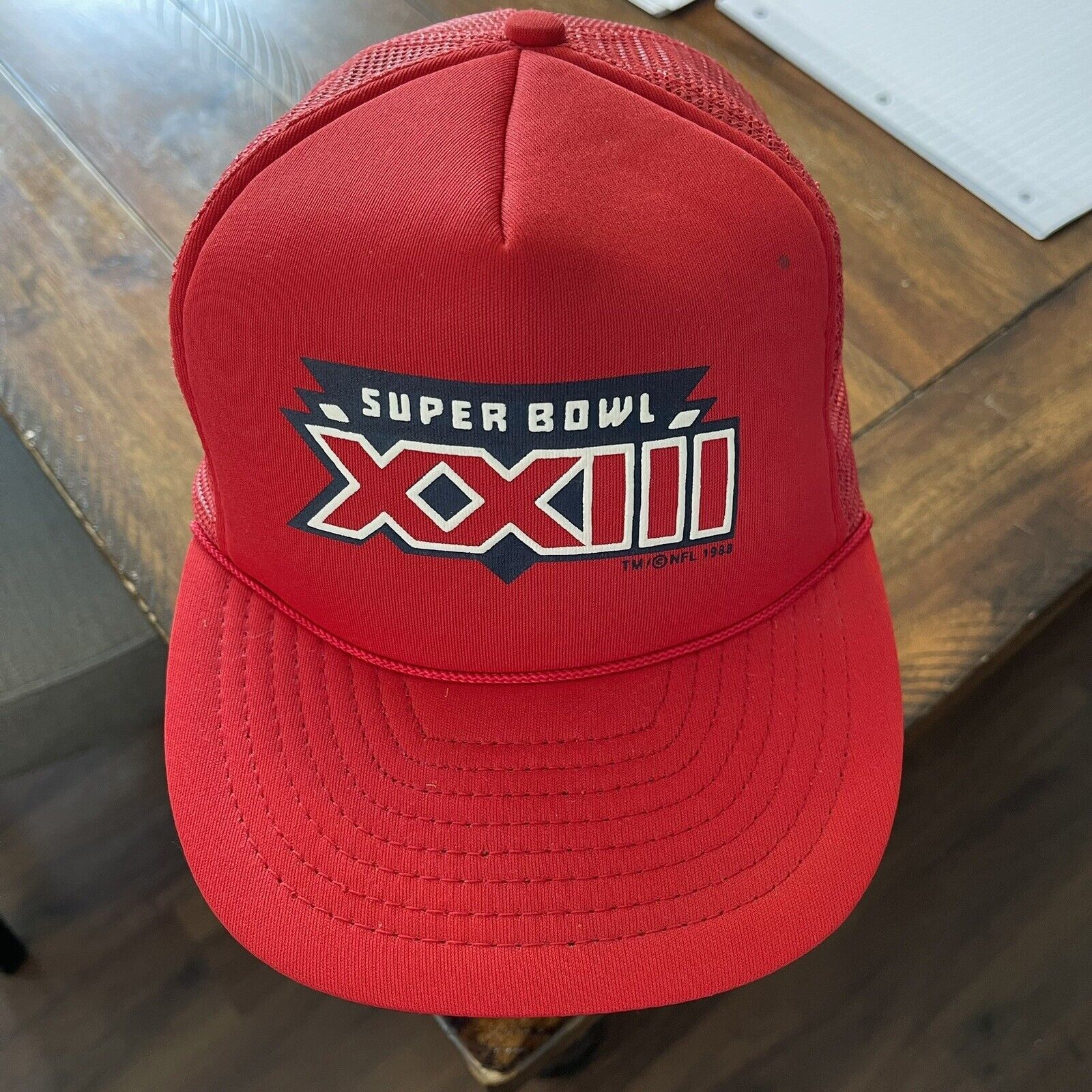 Vintage Super Bowl XXIII Hat Snapback Cap Mesh Vtg Logo Trucker 23 Size ONE SIZE - 2 Thumbnail