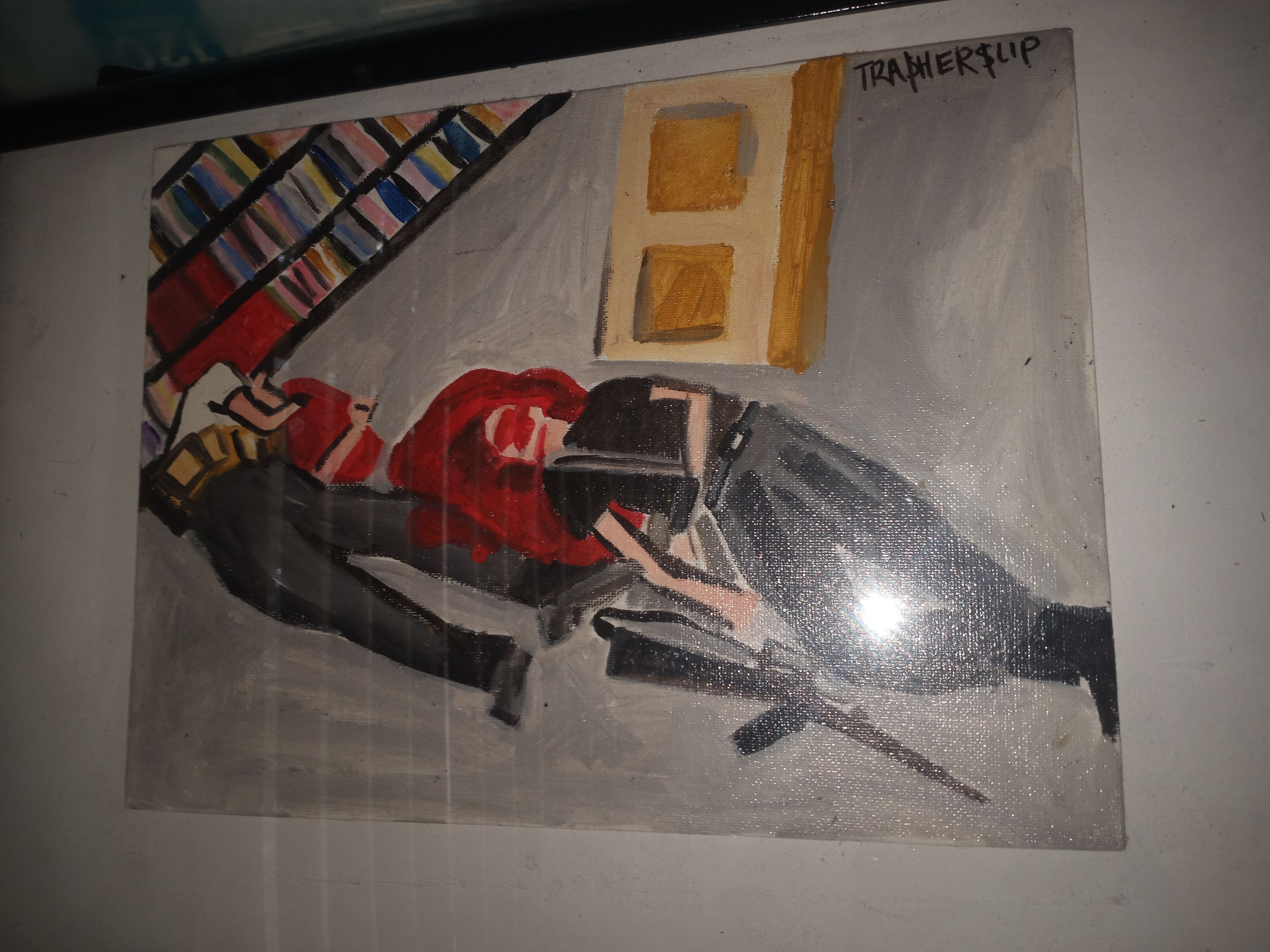 Fuck The Population Trasherslip 1/1 painting Size ONE SIZE - 2 Thumbnail
