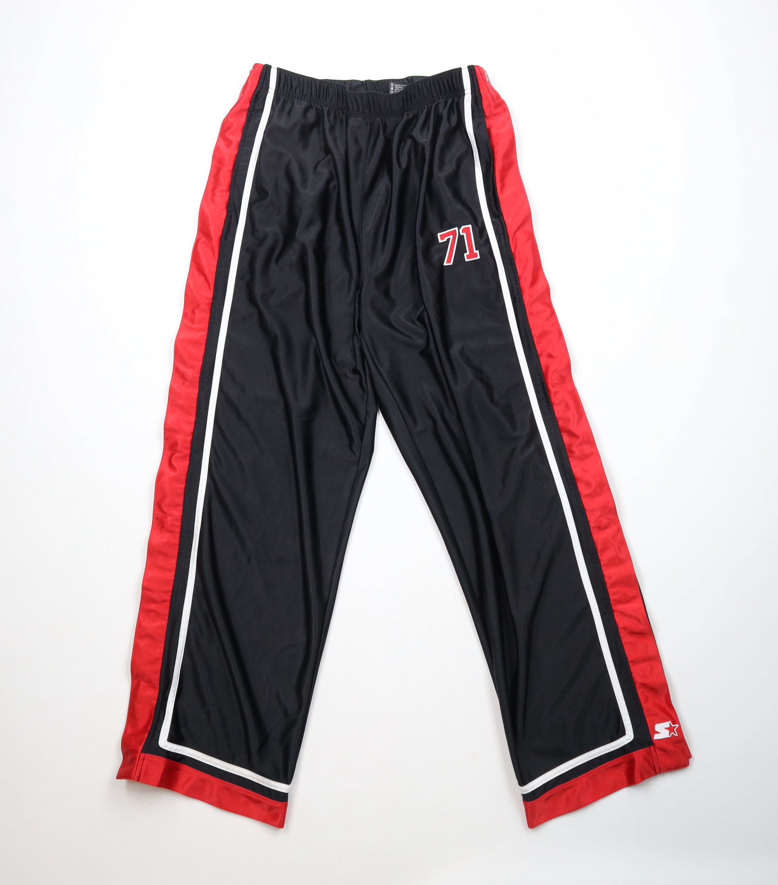 Starter × Vintage Vintage 90s Starter Block Wide Leg Tearaway Sweatpants Pants Size US 36 / EU 52 - 1 Thumbnail