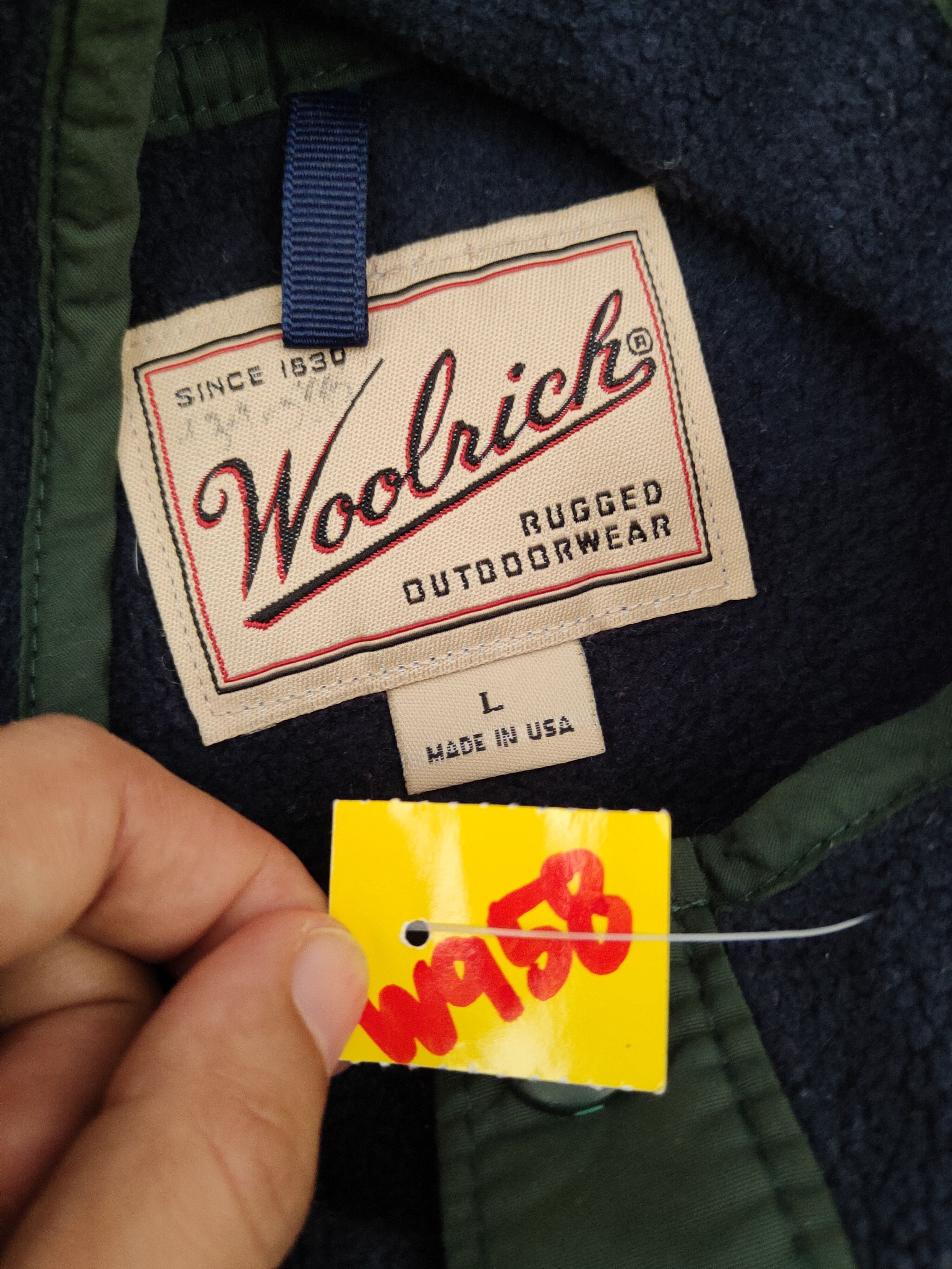 Polartec × Vintage × Woolrich Woolen Mills Woolrich usa Polartec Navy fleece Sweatshirts #W958 Size US L / EU 52-54 / 3 - 14 Thumbnail