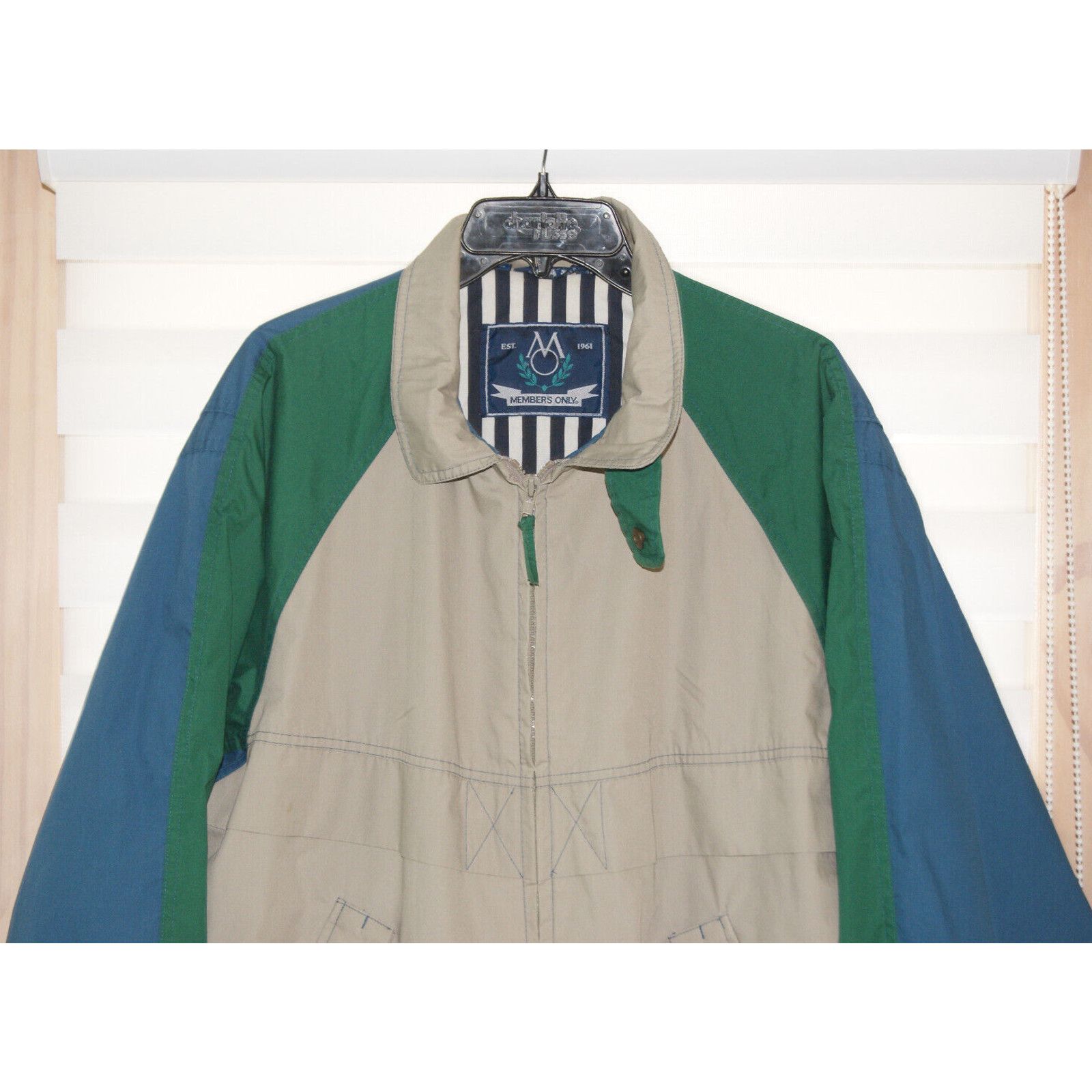 Members Only Vtg 80s 90s Members Only Color Block Mens Large Zip Jacket Size US L / EU 52-54 / 3 - 3 Thumbnail