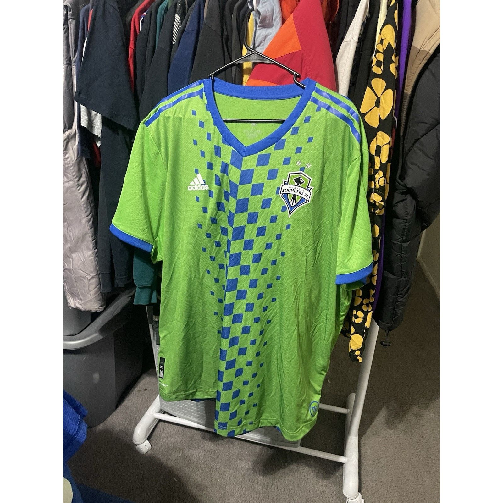 Adidas Size 3XL-Adidas MLS 2022/2023 Seattle Sounders Soccer Jersey Size US XXL / EU 58 / 5 - 1 Thumbnail