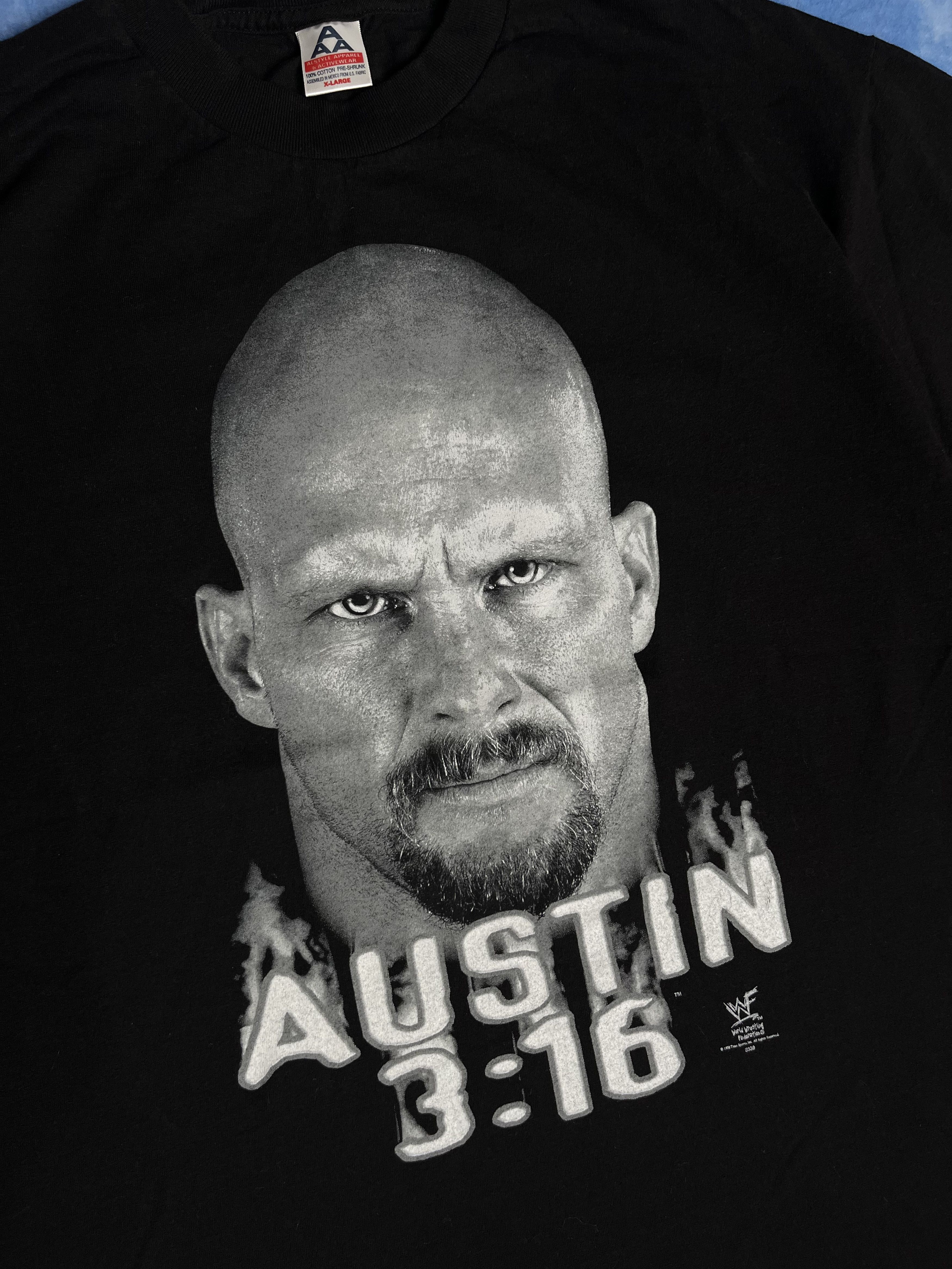 WWF 1998 Steve Austin Stone Cold 3:16 Big Head WWF RARE Tee Size US XL / EU 56 / 4 - 3 Thumbnail