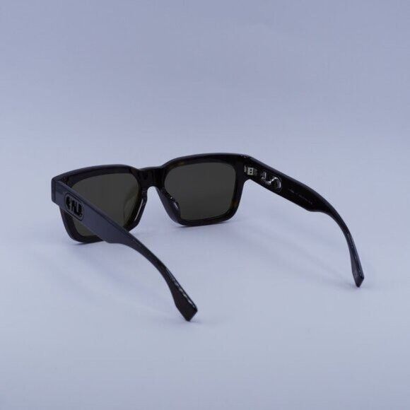 Fendi Fendi FE40107F 52E Sunglasses Dark Havana Square Frame, Brow Size ONE SIZE - 9 Thumbnail