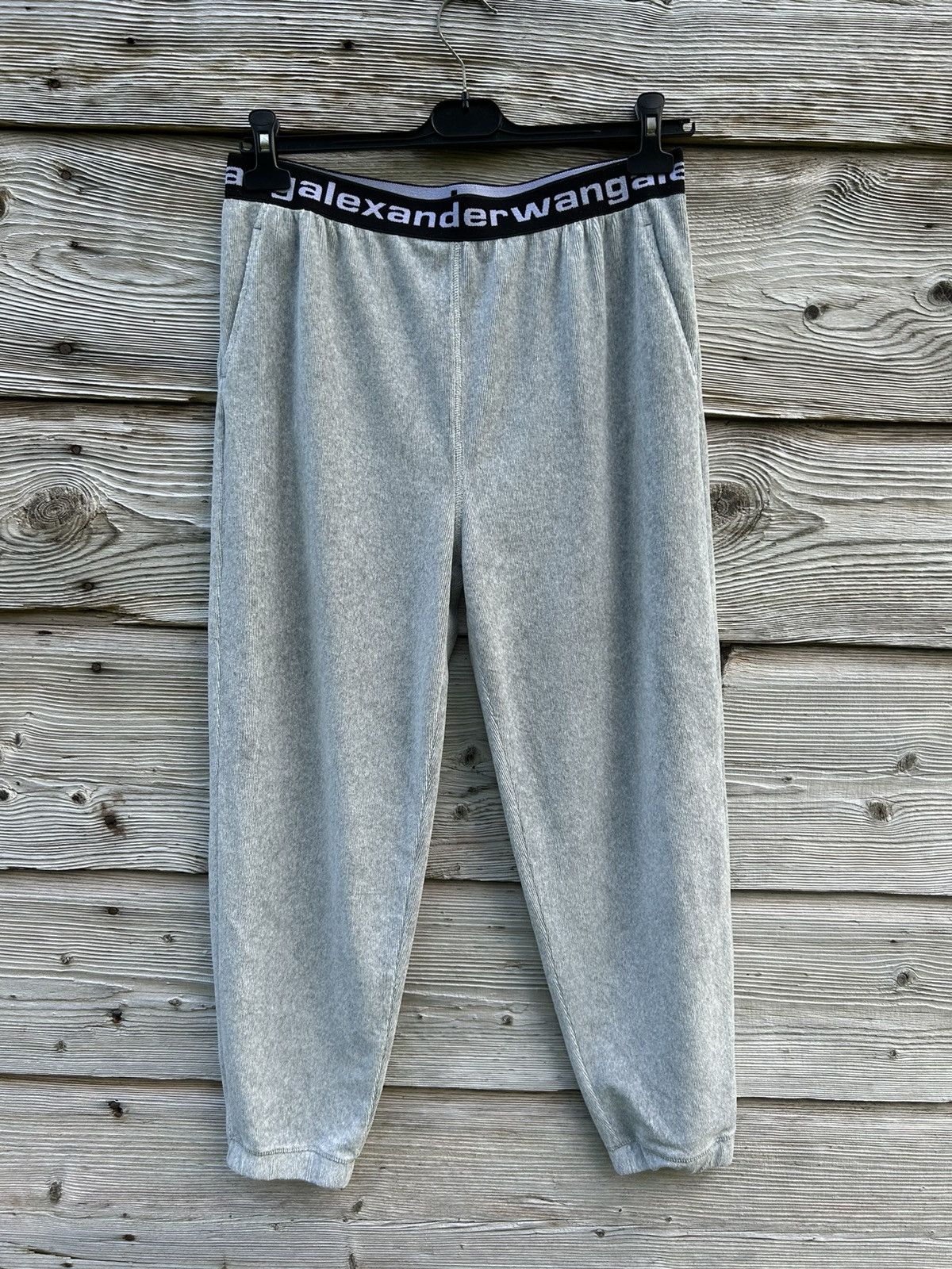Alexander Wang Alexander Wang FW22 T Elastic Waist Velvet Pants Grey Size M Size US 32 / EU 48 - 1 Thumbnail