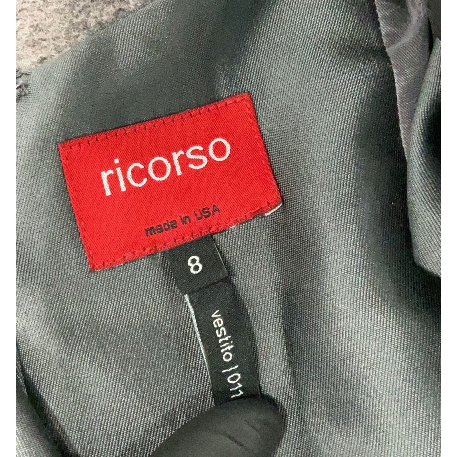 Other Ricorso Silver Darted Bodice Dress Silk Wool 8 Size M / US 6-8 / IT 42-44 - 5 Thumbnail
