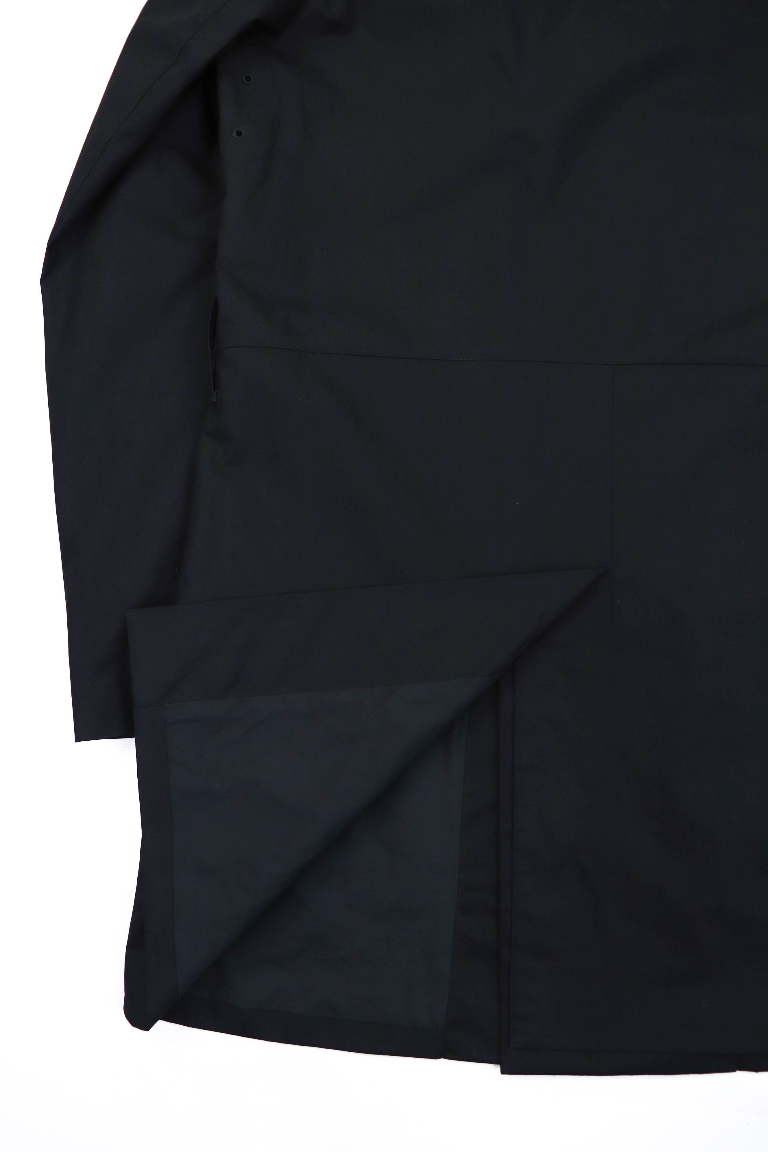 Cos COS Charcoal Black Tech Cotton Double Breasted Mac Coat Size US M / EU 48-50 / 2 - 10 Thumbnail