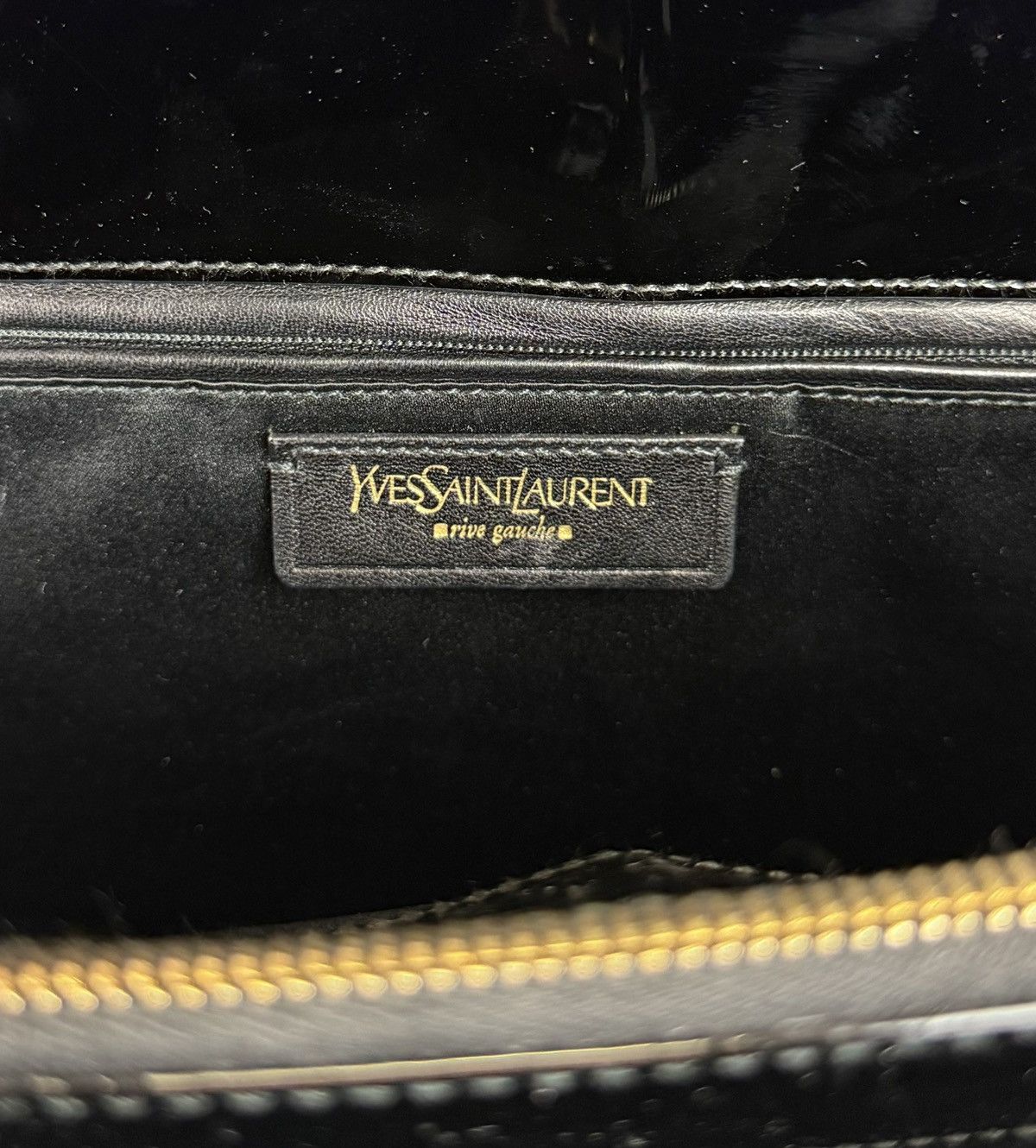 Yves Saint Laurent Yves Saint Laurent Black Patent Leather Uptown Satchel Bag Size ONE SIZE - 11 Thumbnail